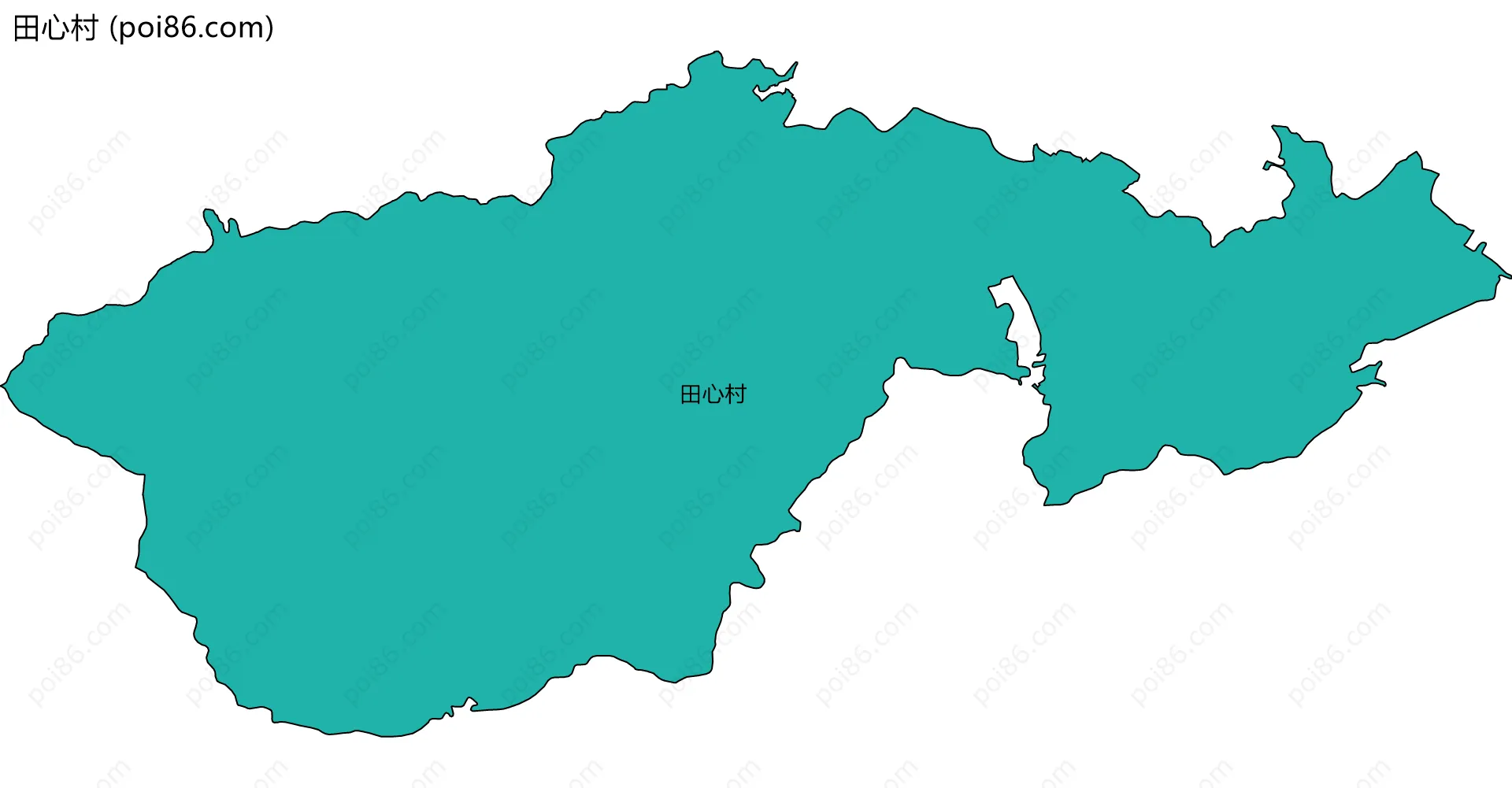 田心村边界地图
