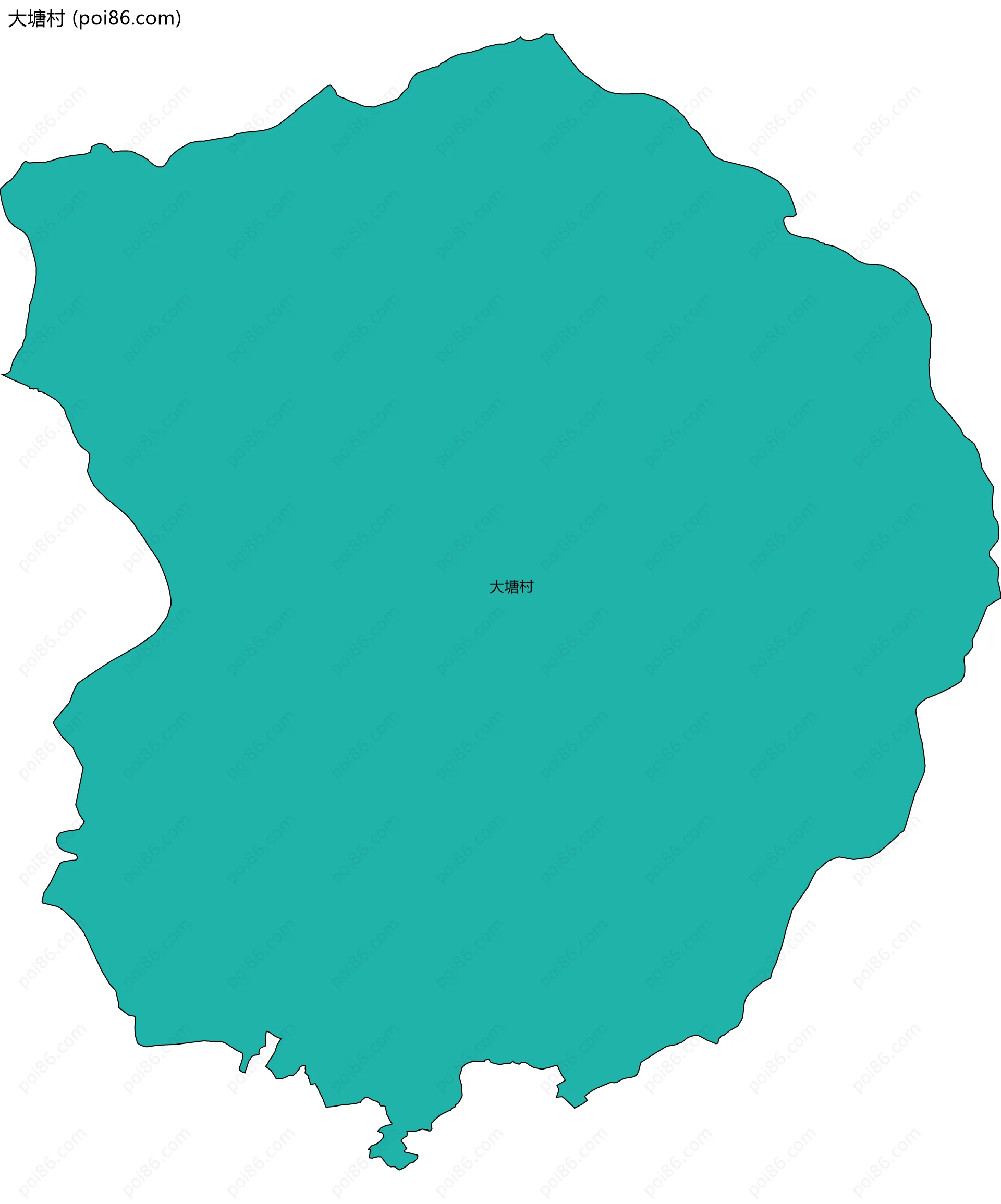 大塘村边界地图