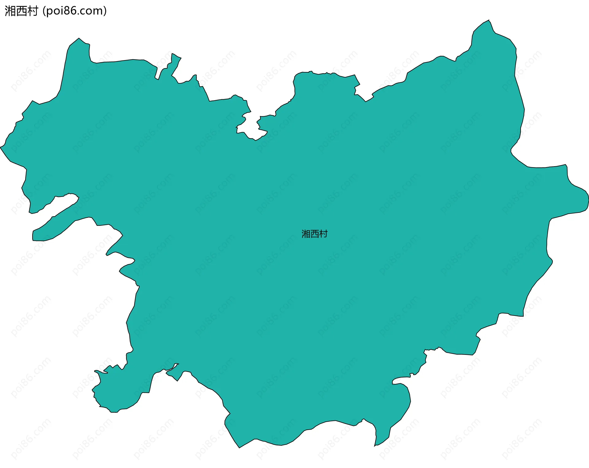 湘西村边界地图