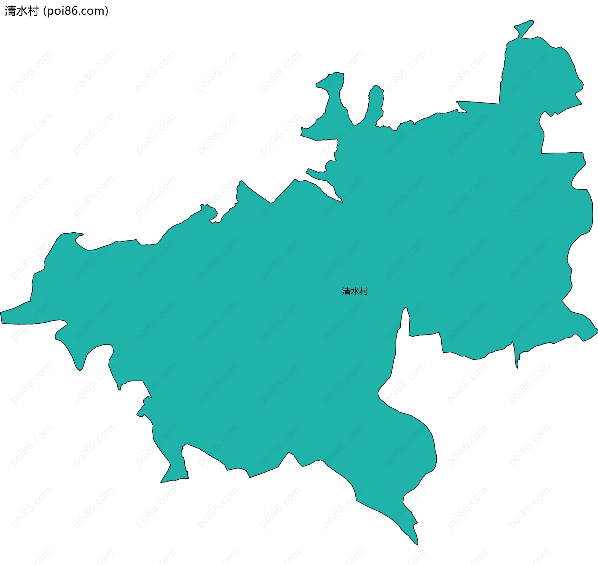 清水村边界地图