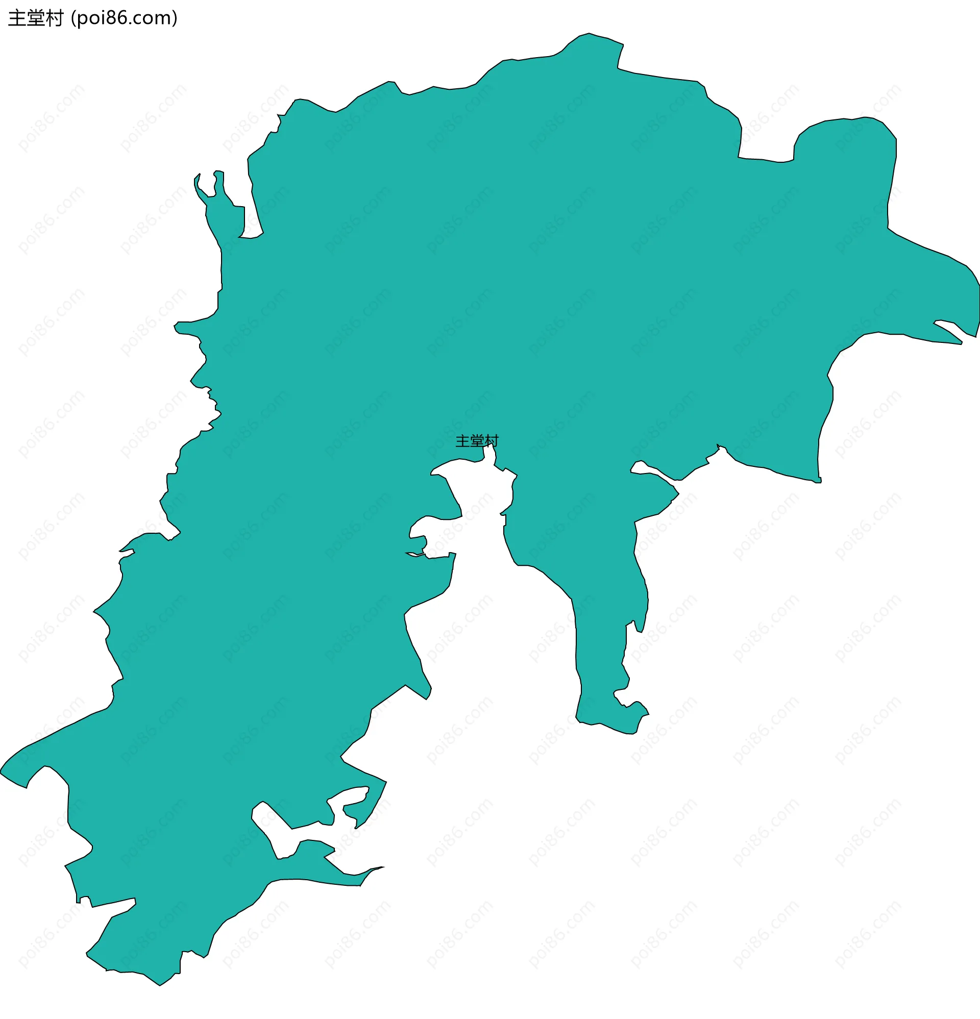 主堂村边界地图