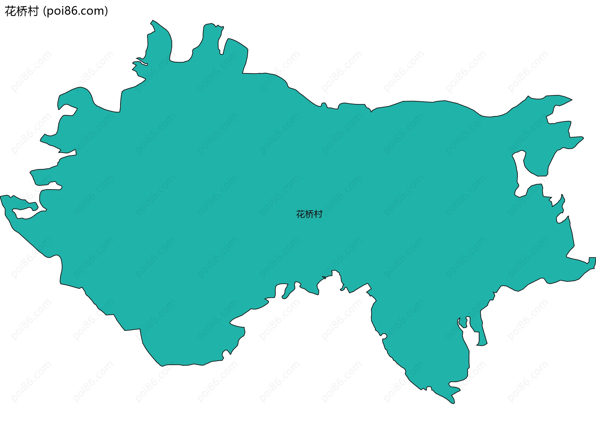 花桥村边界地图
