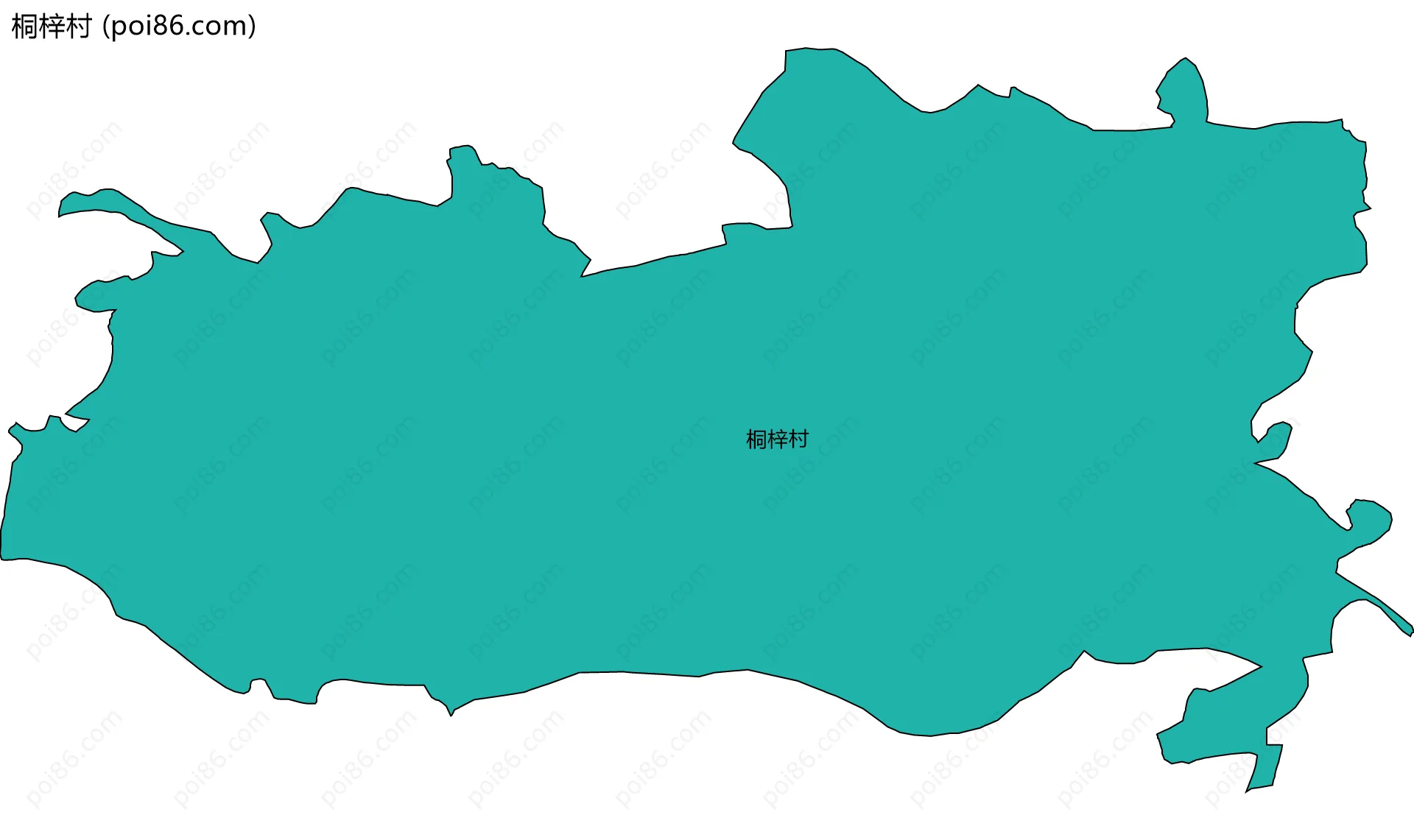 桐梓村边界地图