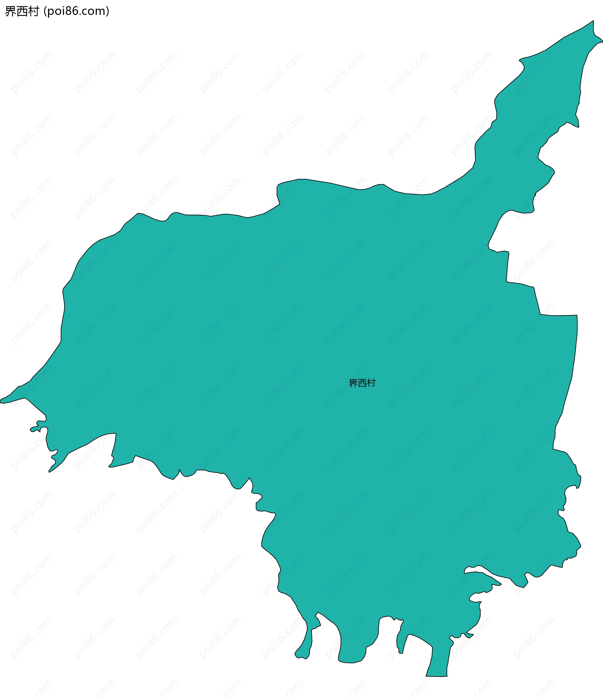 界西村边界地图