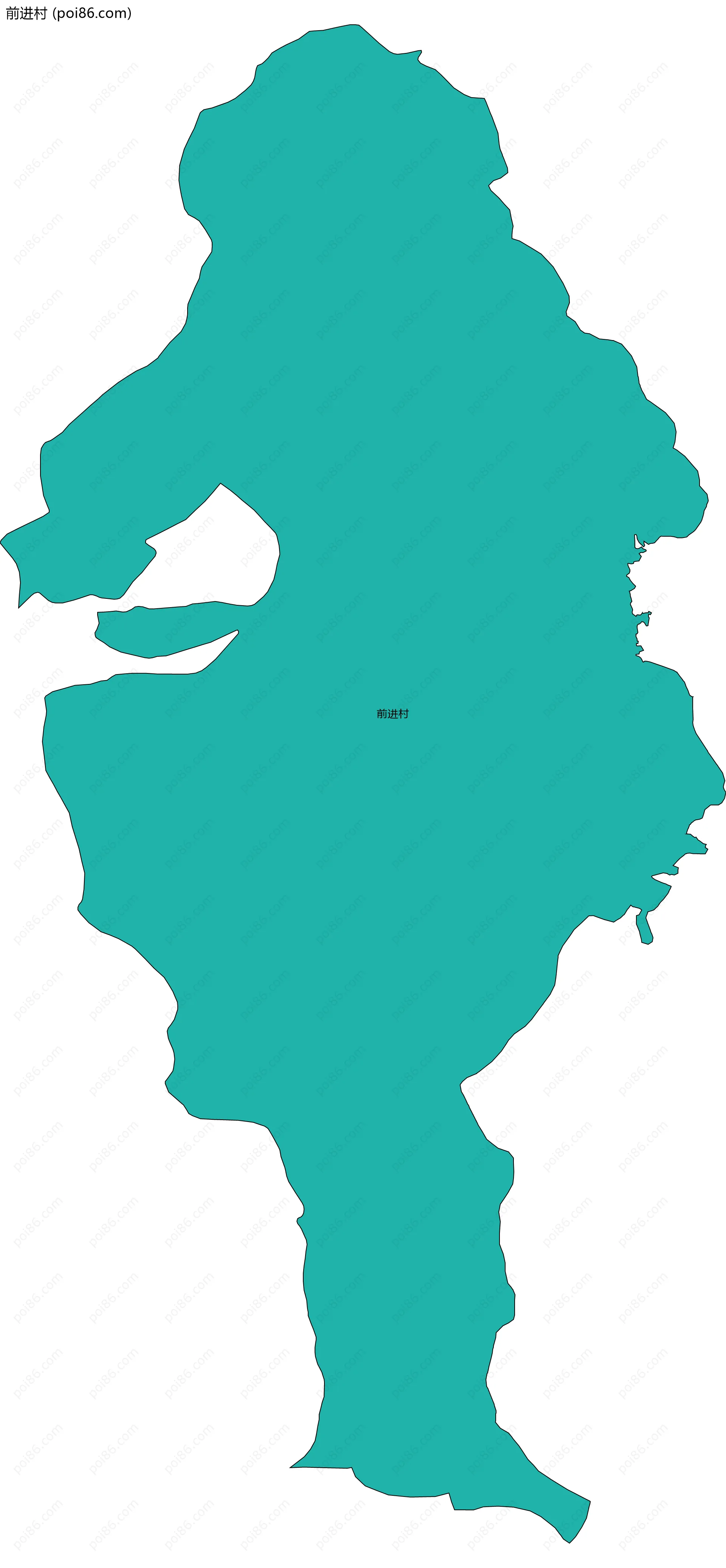 前进村边界地图