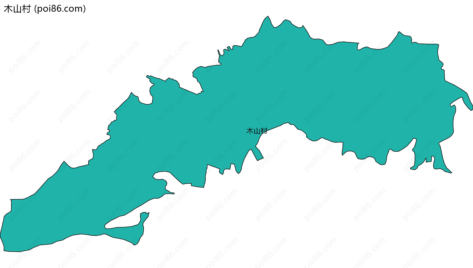 木山村边界地图