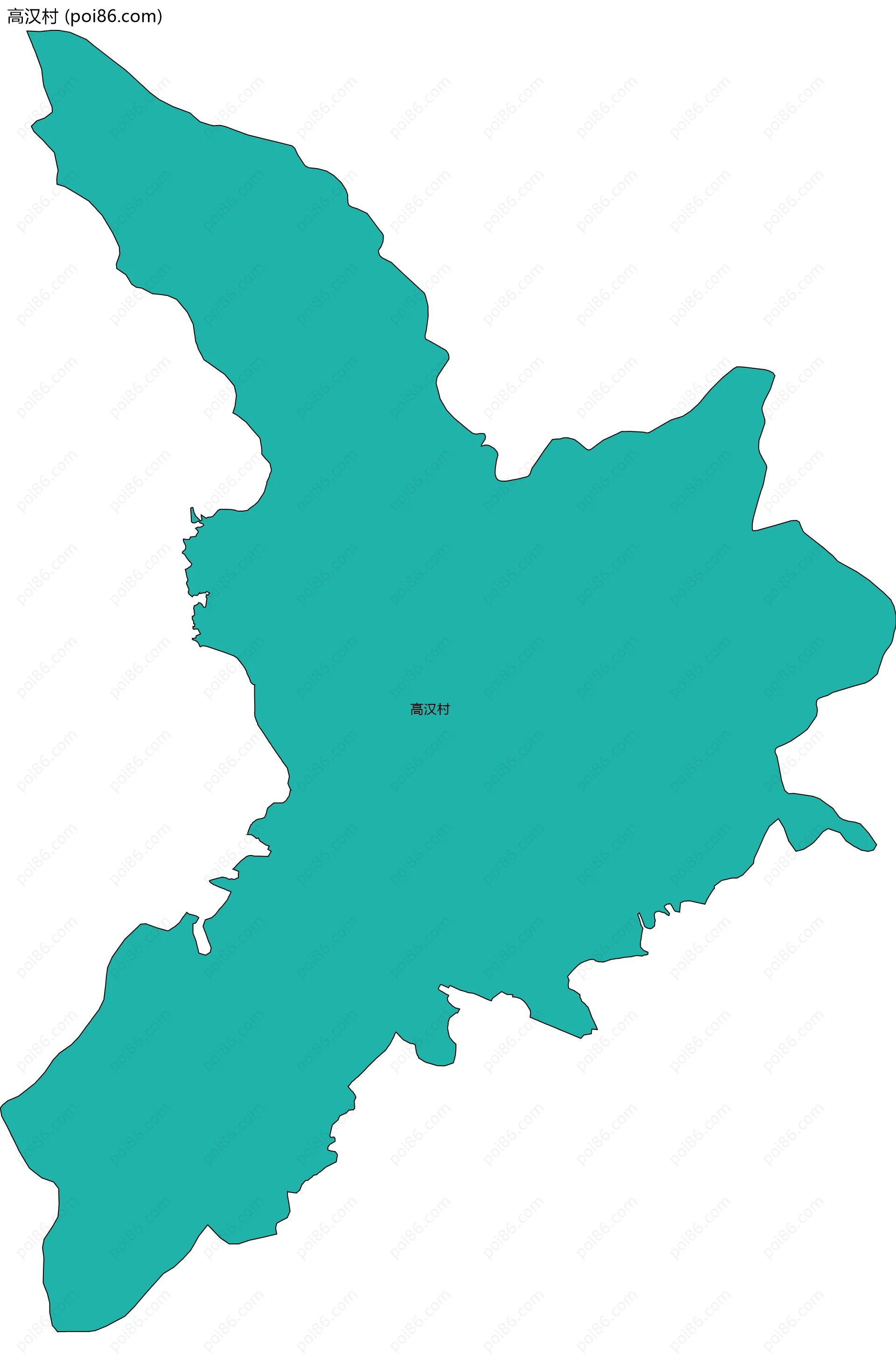 高汉村边界地图