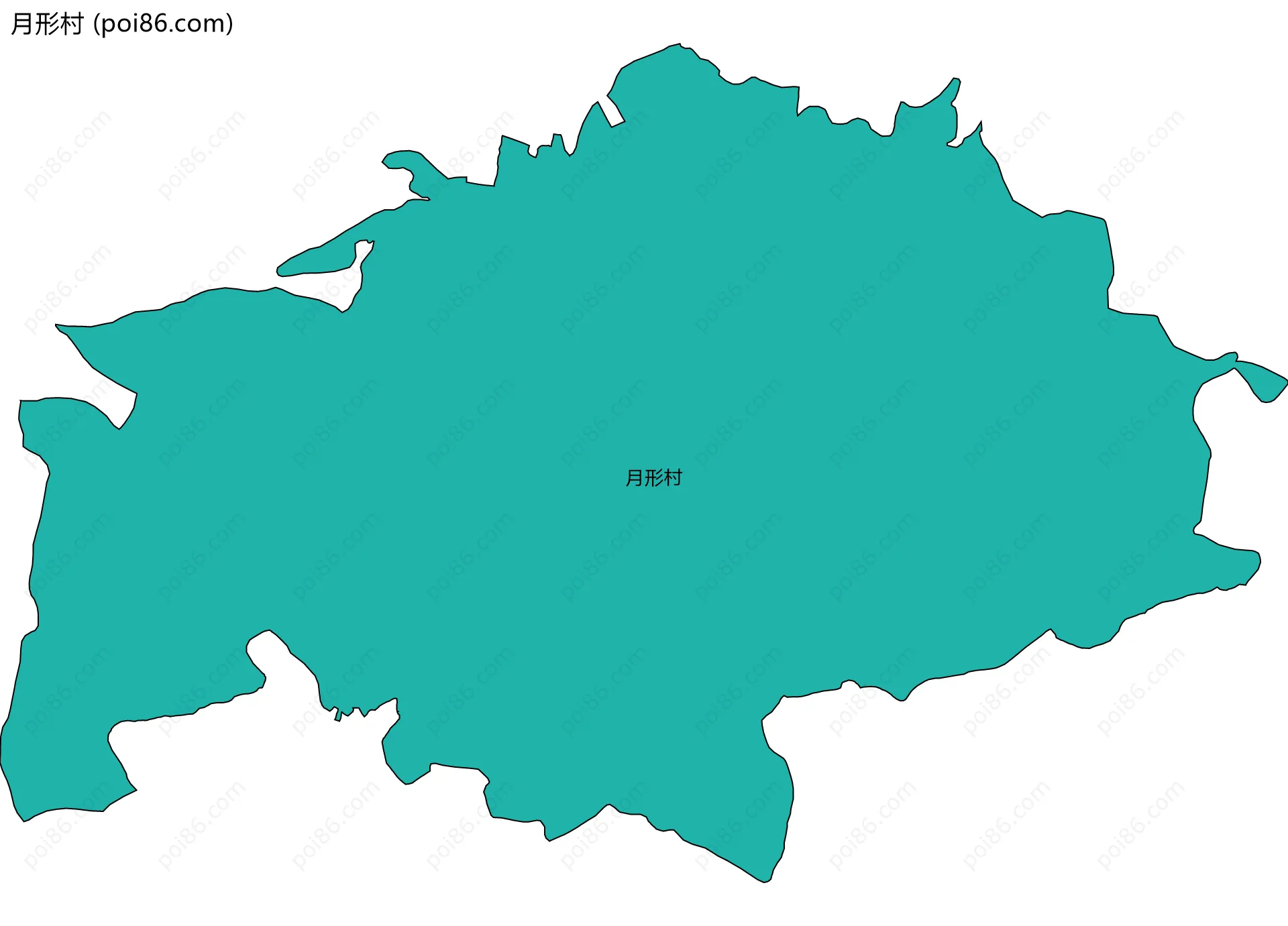 月形村边界地图