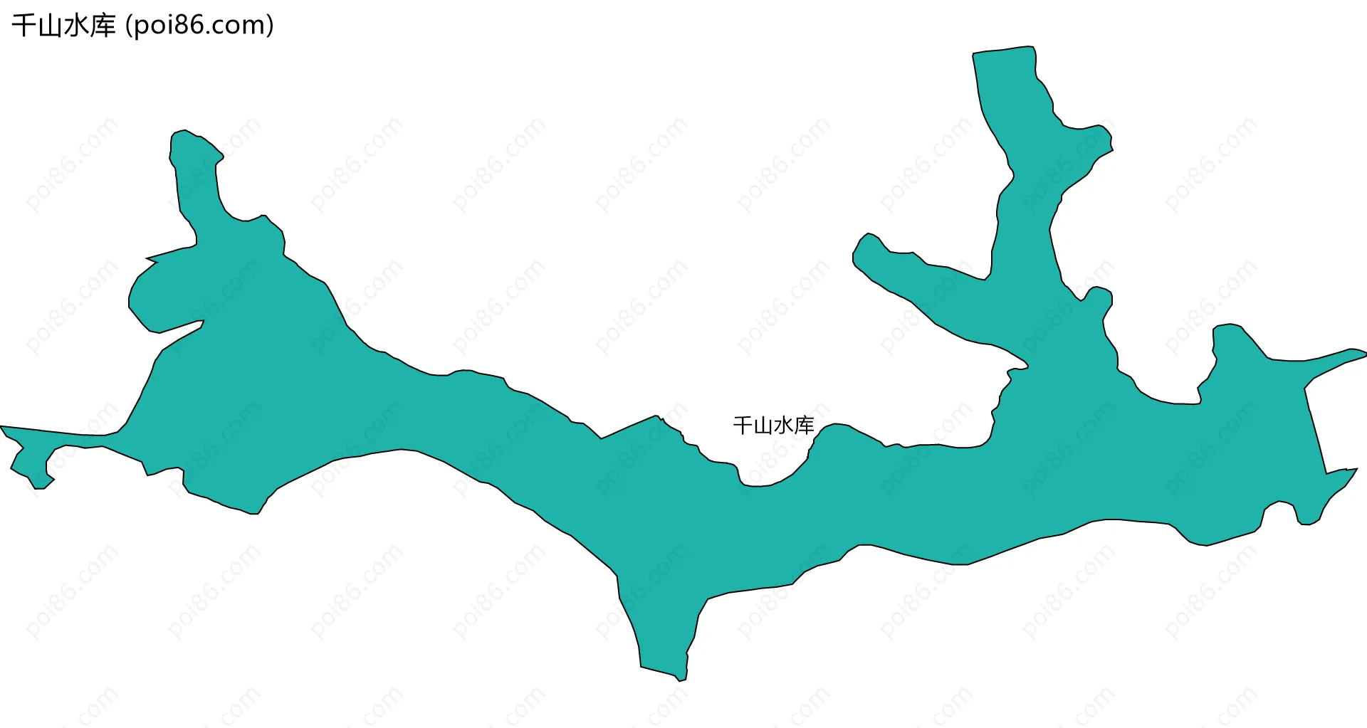 千山水库边界地图