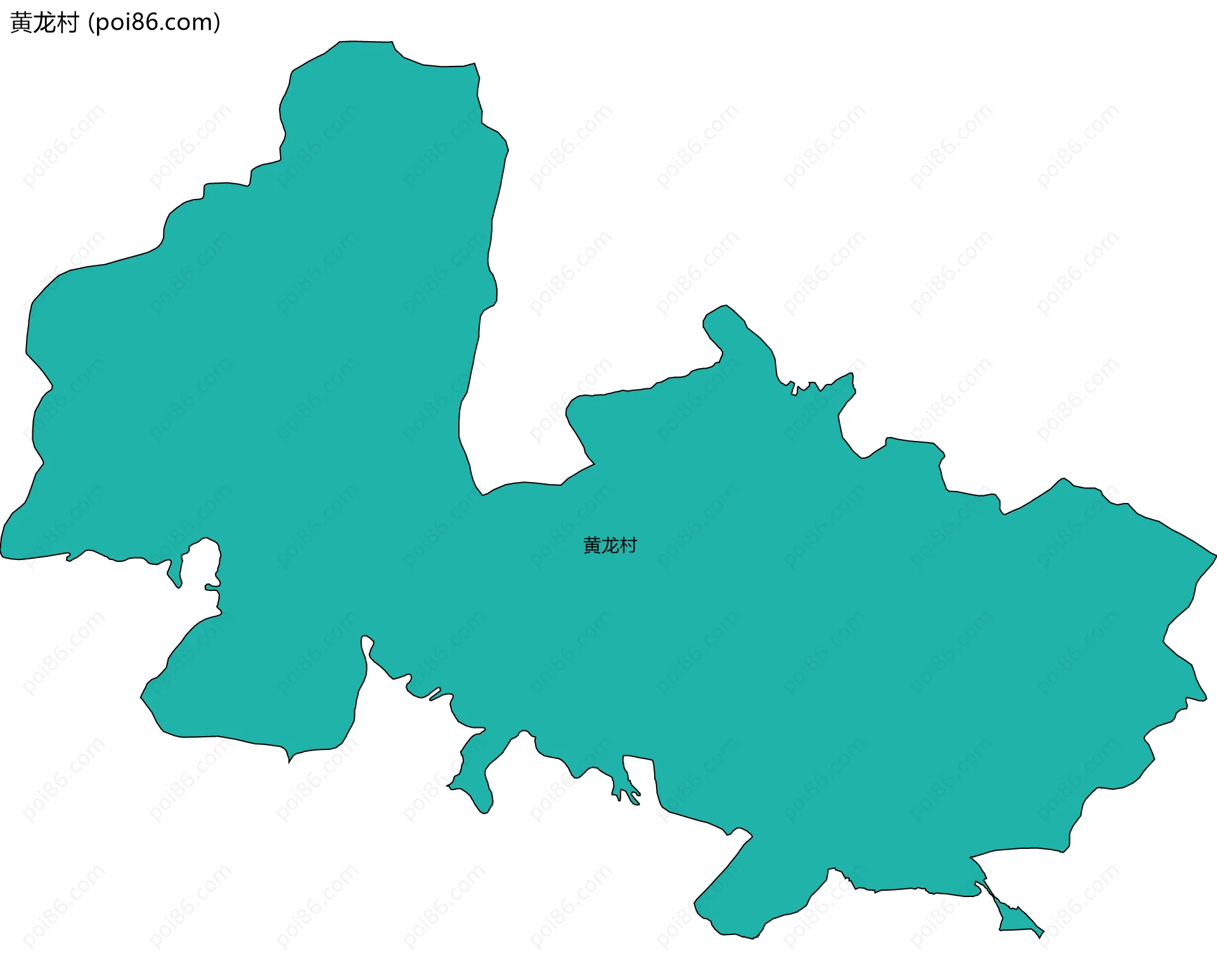 黄龙村边界地图