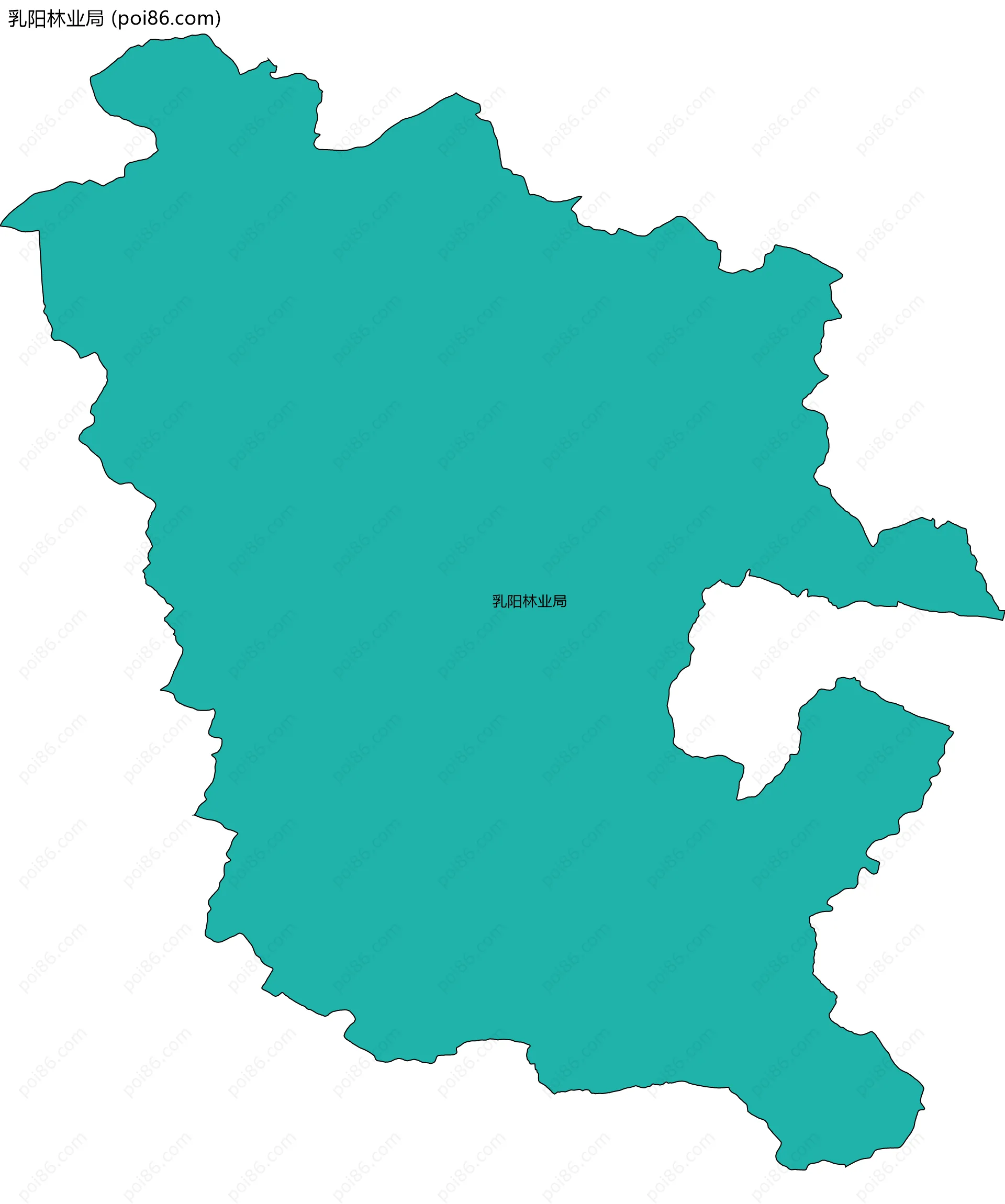 乳阳林业局边界地图