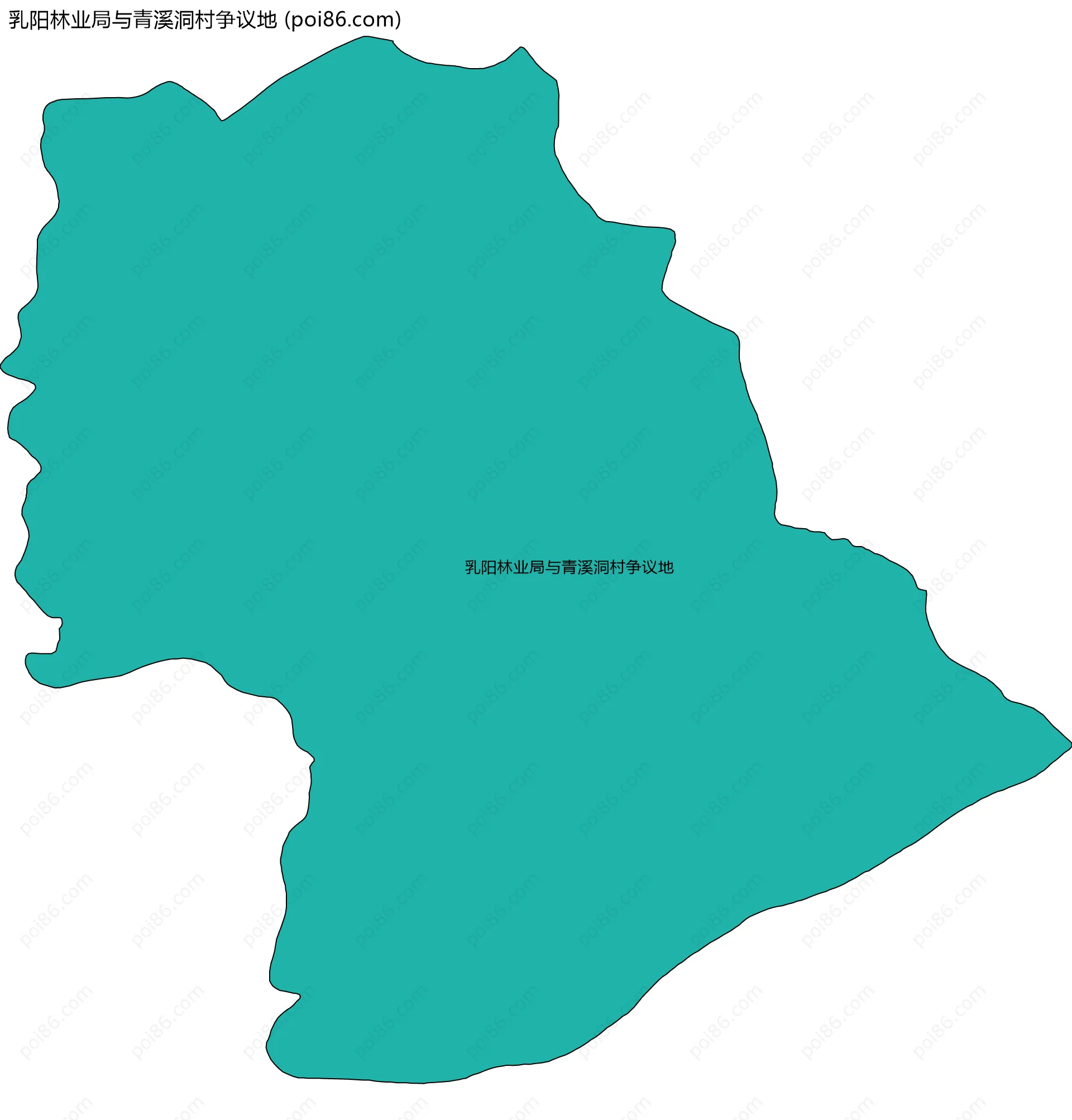 乳阳林业局与青溪洞村争议地边界地图