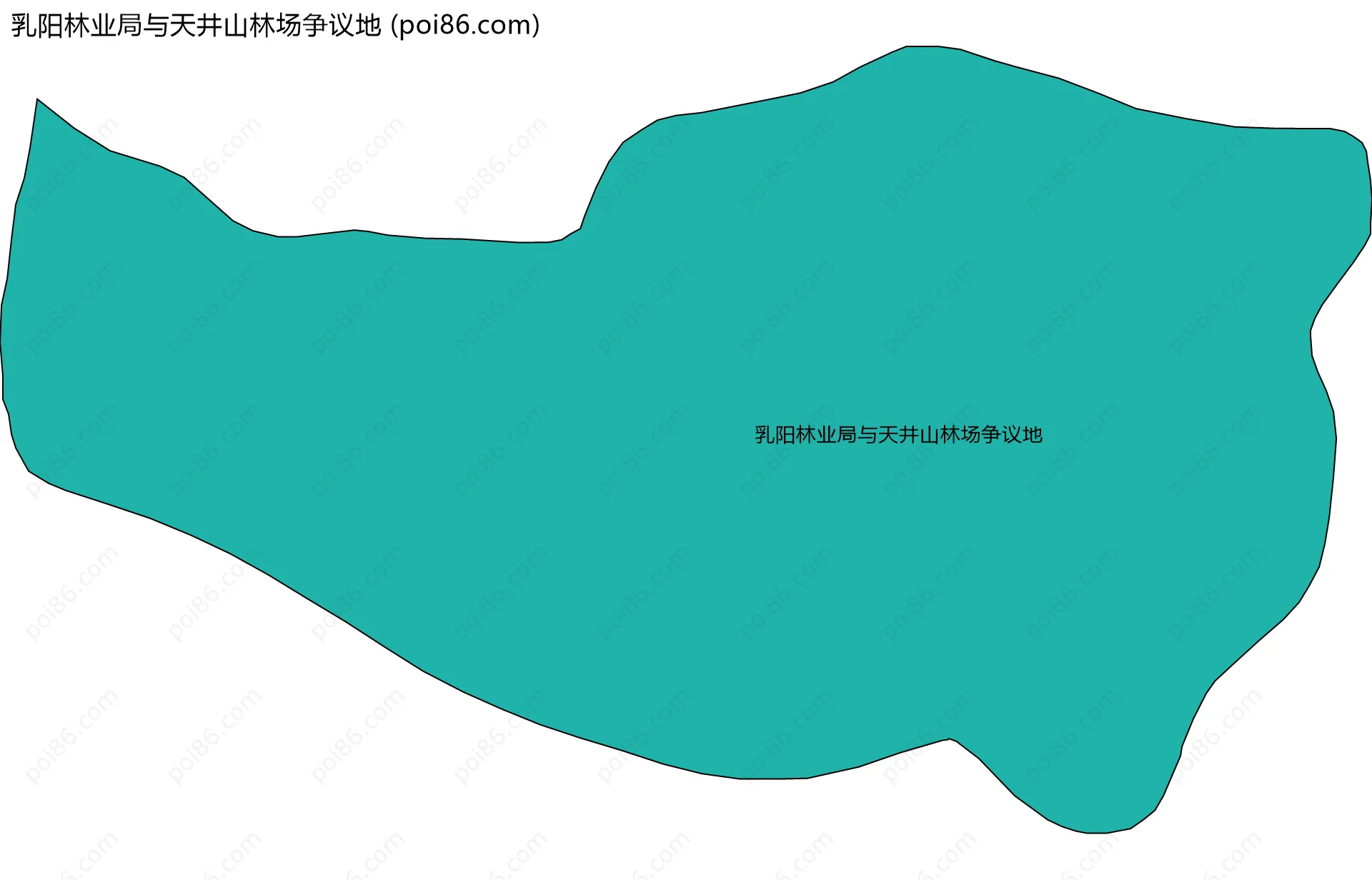 乳阳林业局与天井山林场争议地边界地图