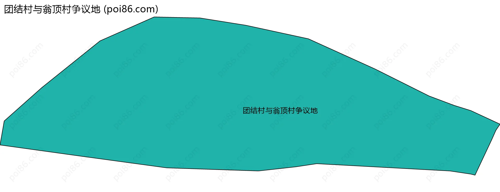 团结村与翁顶村争议地边界地图