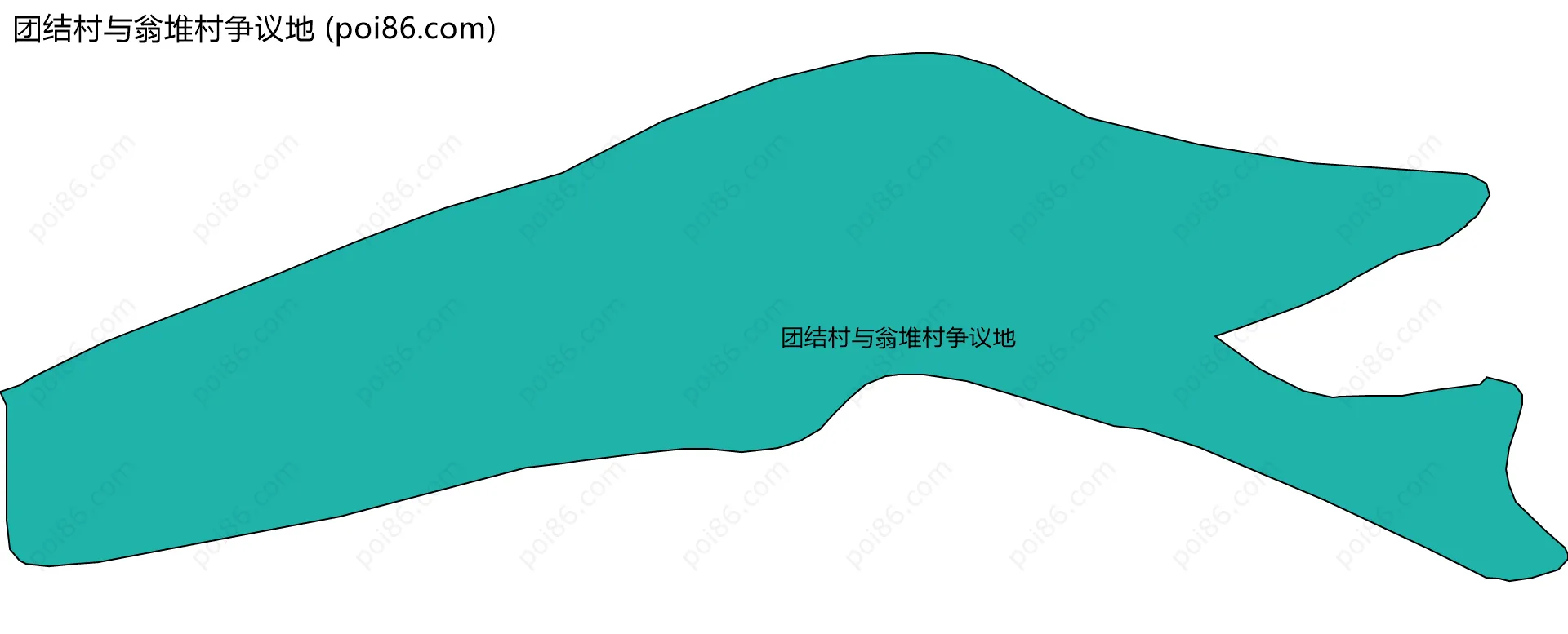团结村与翁堆村争议地边界地图