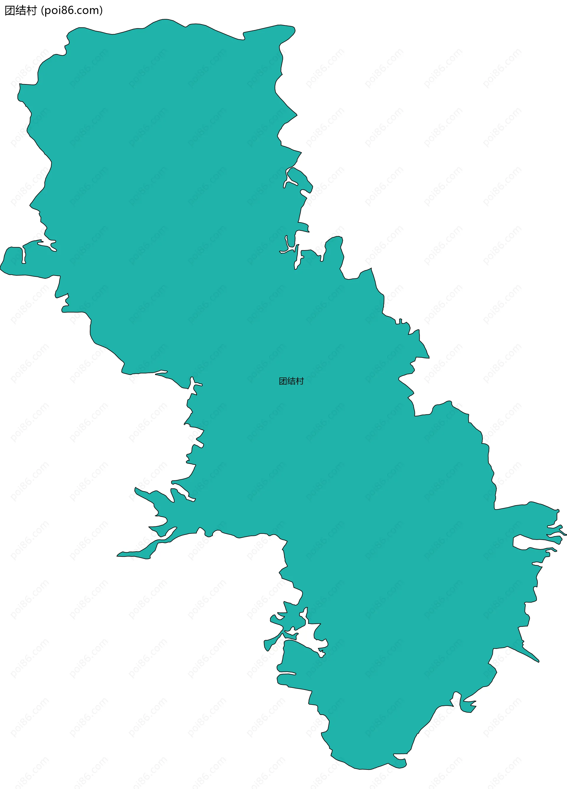 团结村边界地图