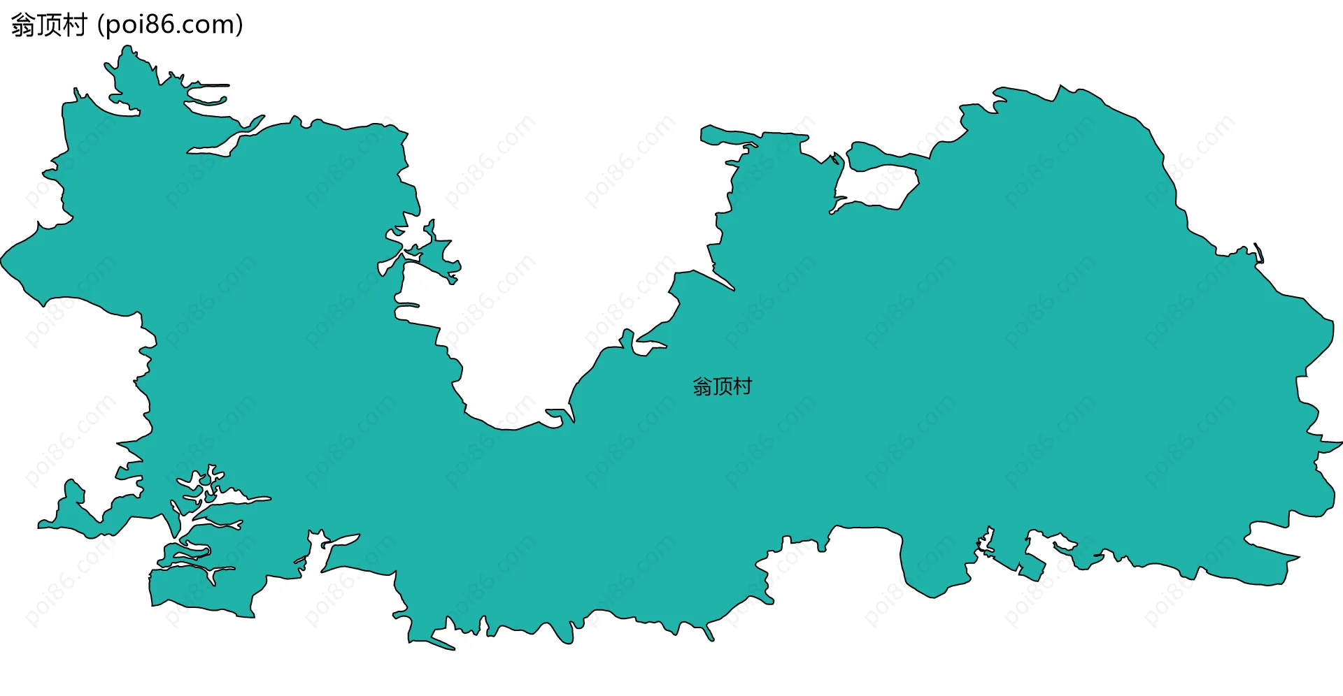 翁顶村边界地图