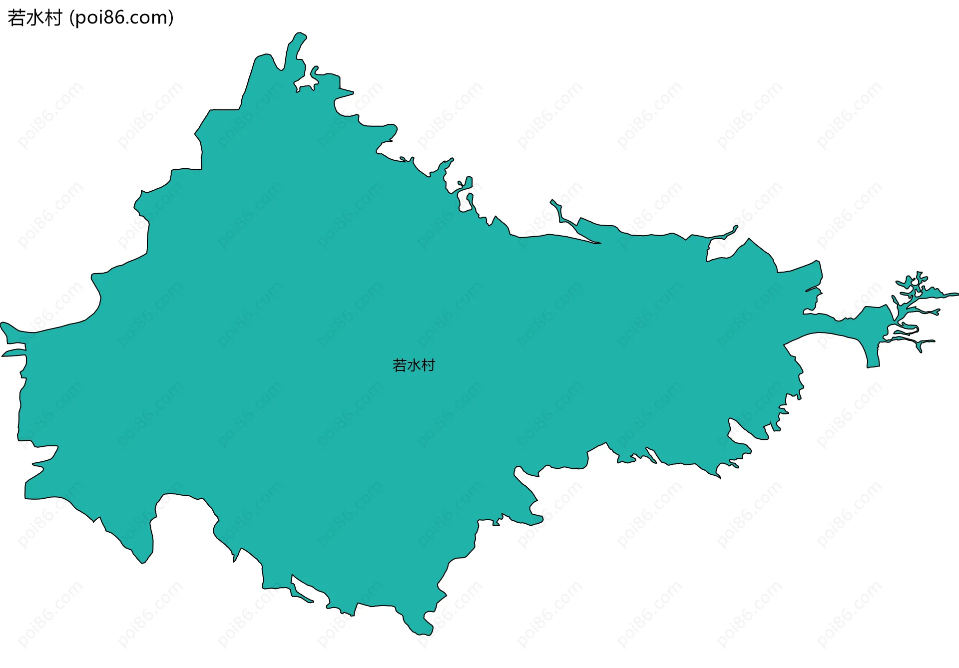 若水村边界地图