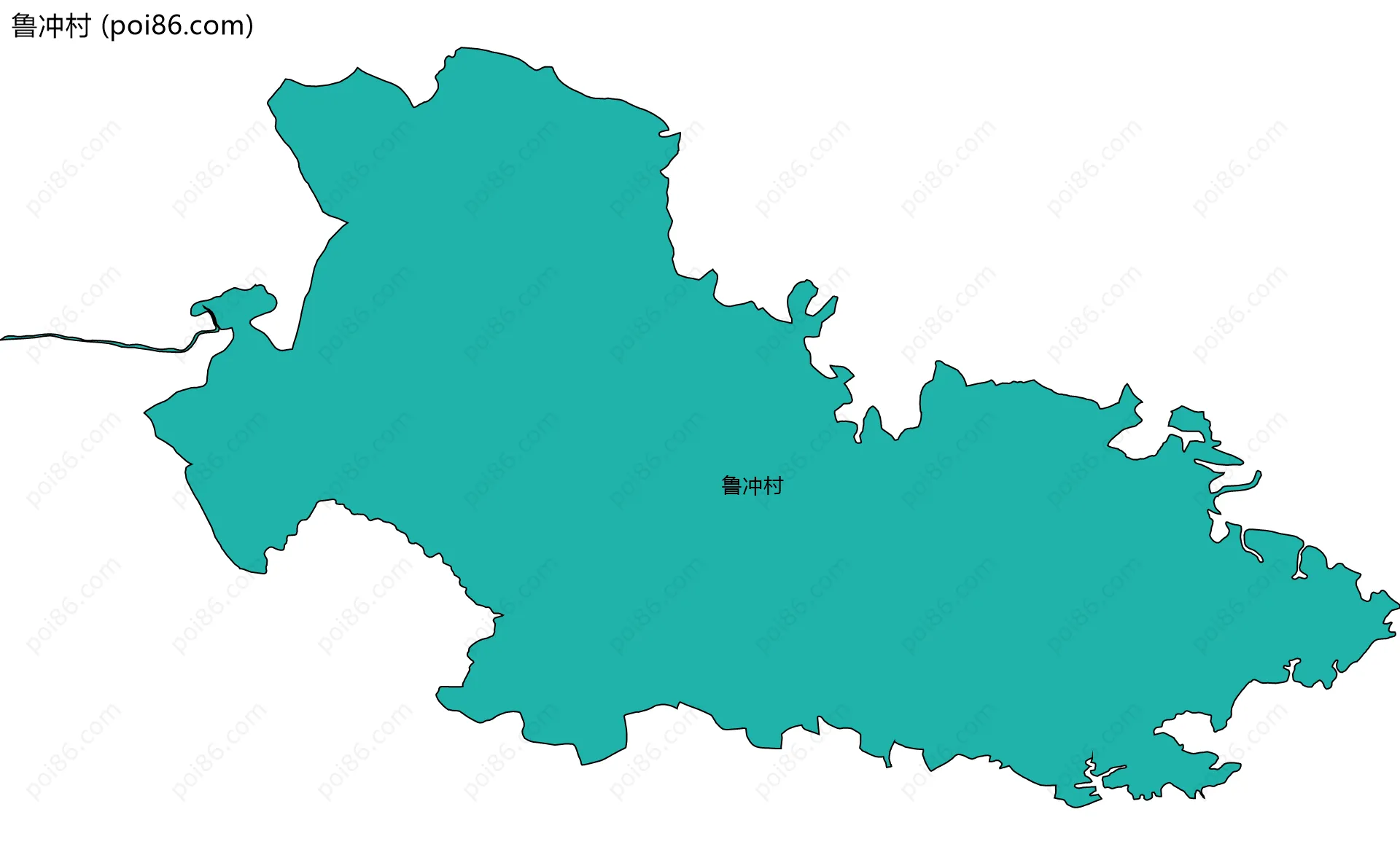 鲁冲村边界地图