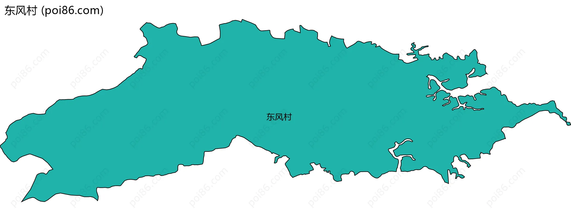 东风村边界地图