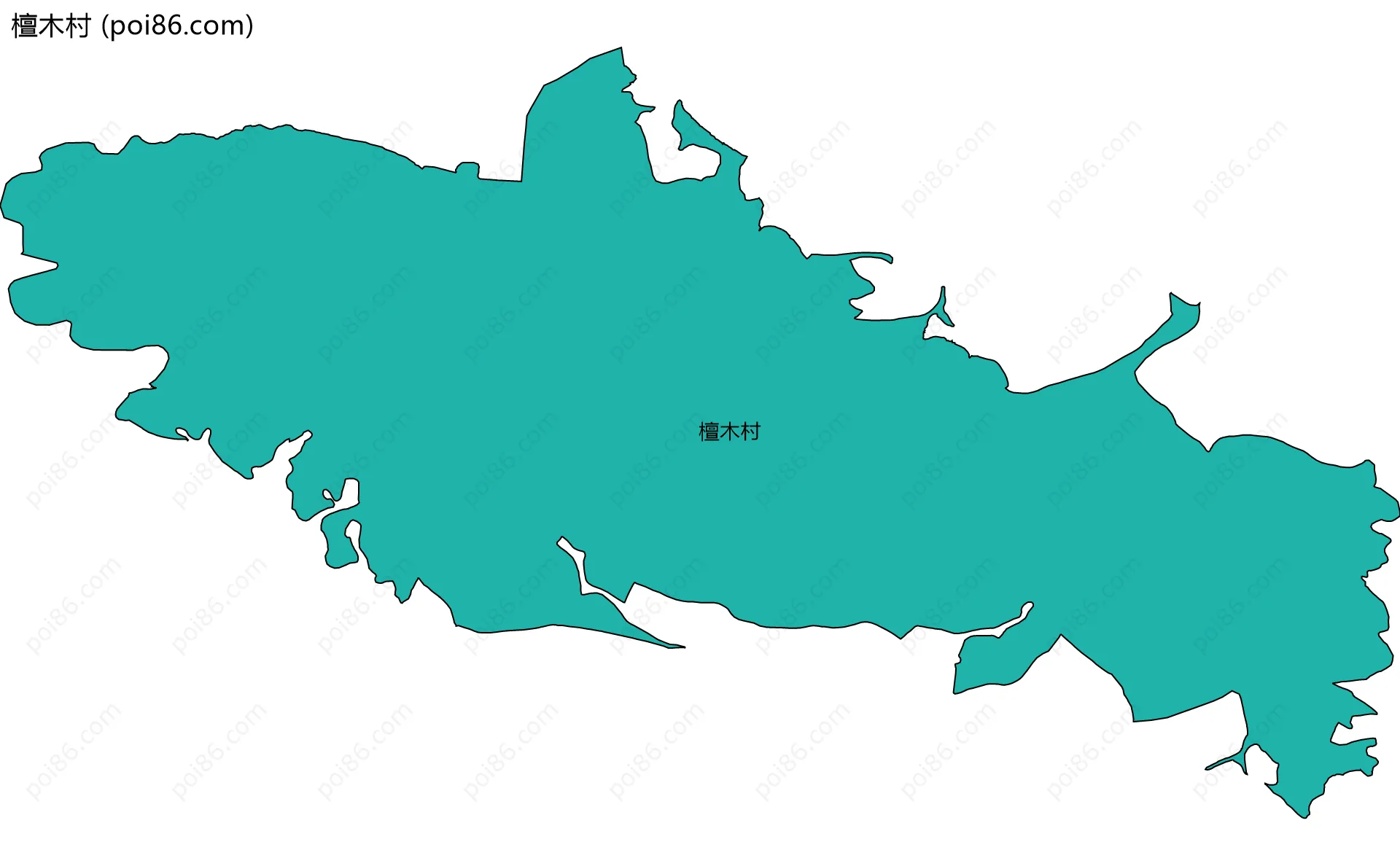 檀木村边界地图