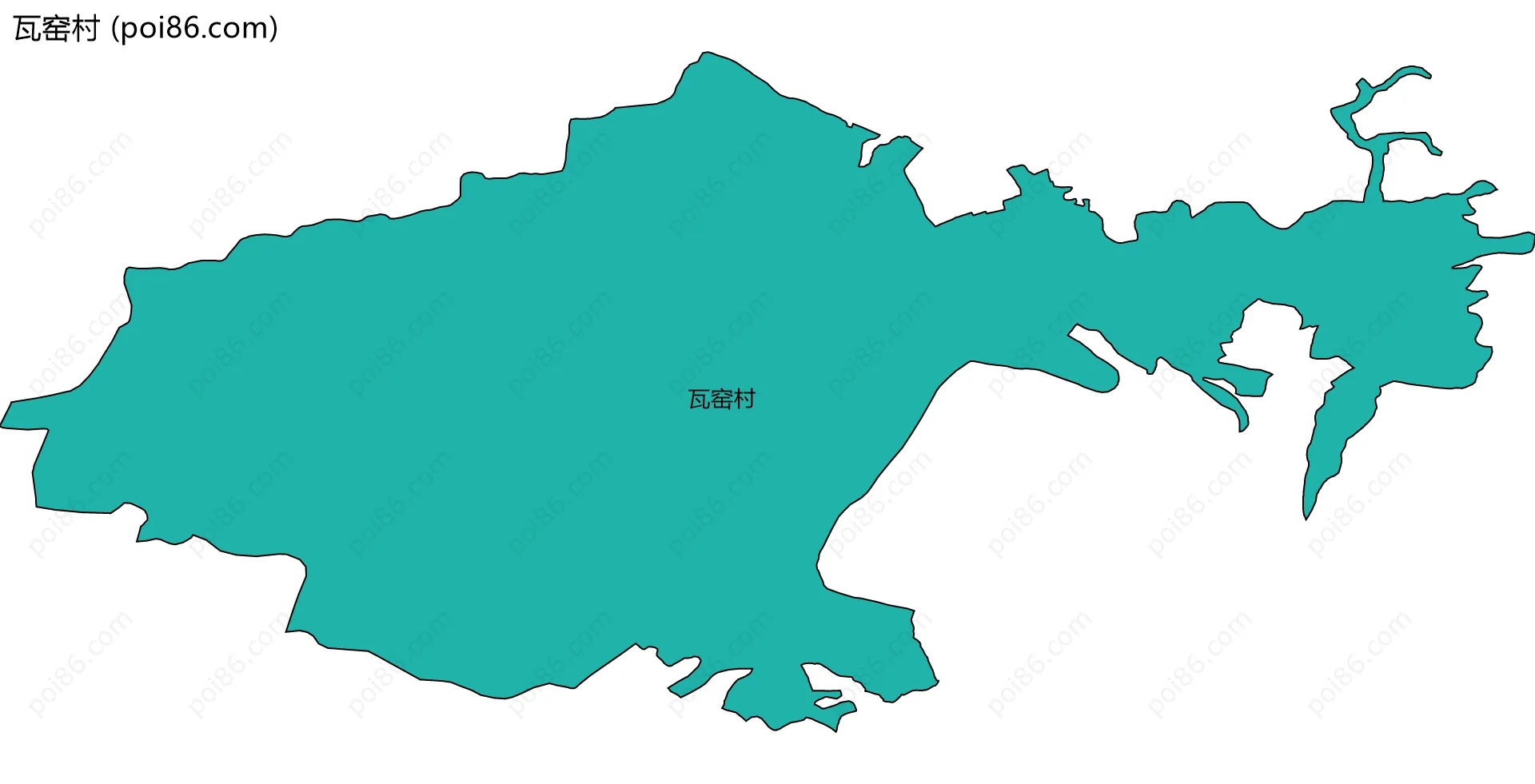 瓦窑村边界地图