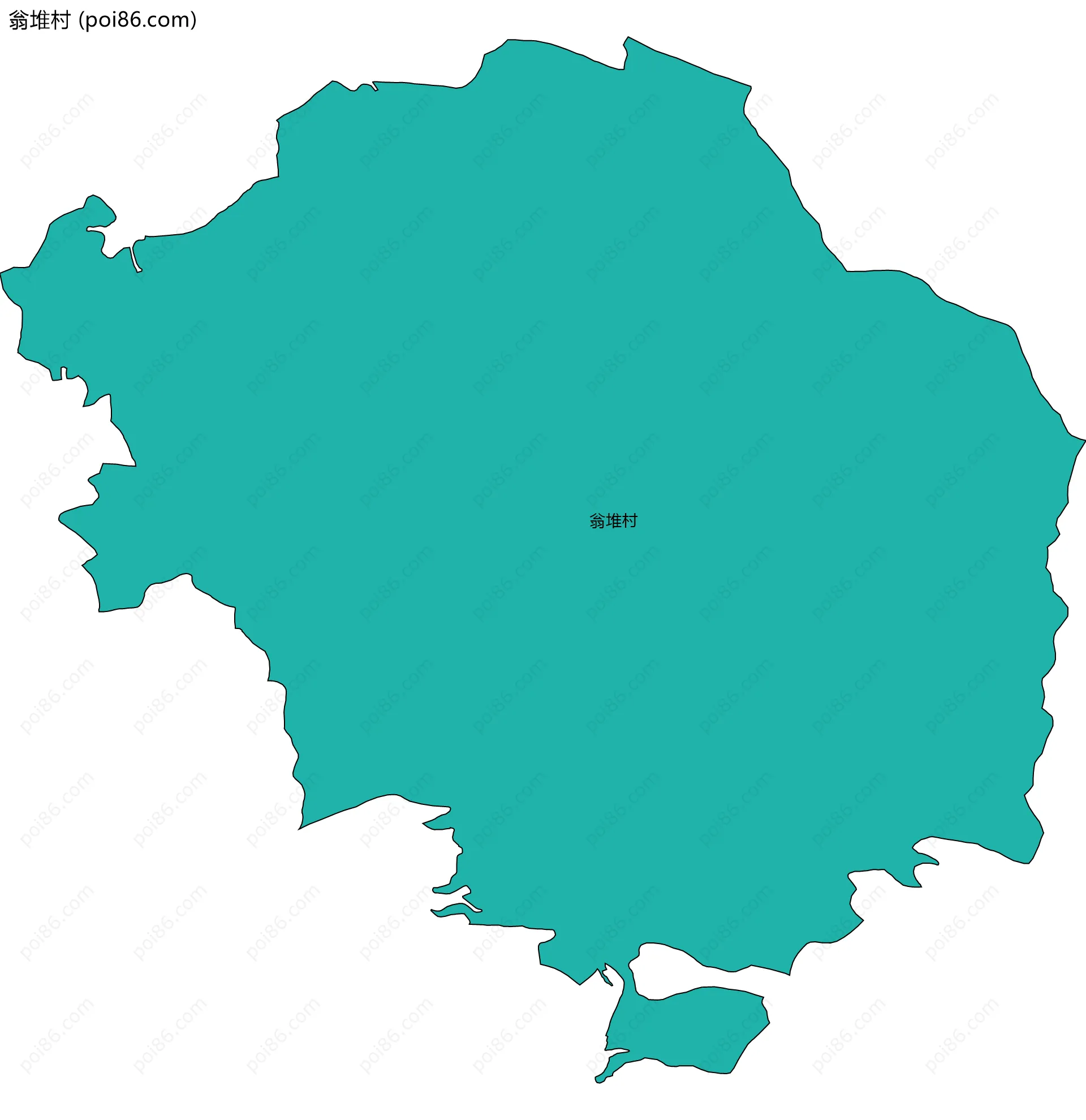 翁堆村边界地图