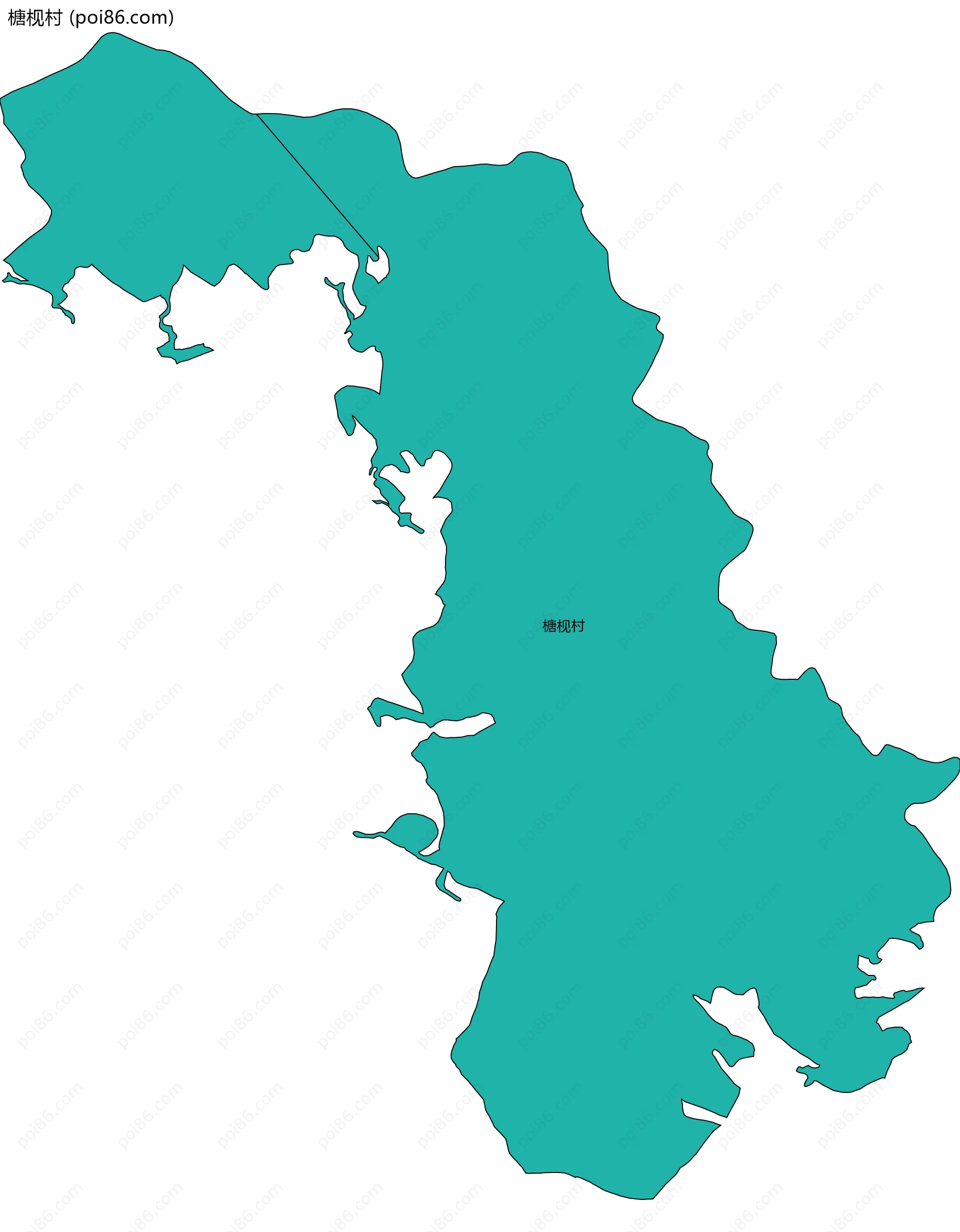 榶枧村边界地图