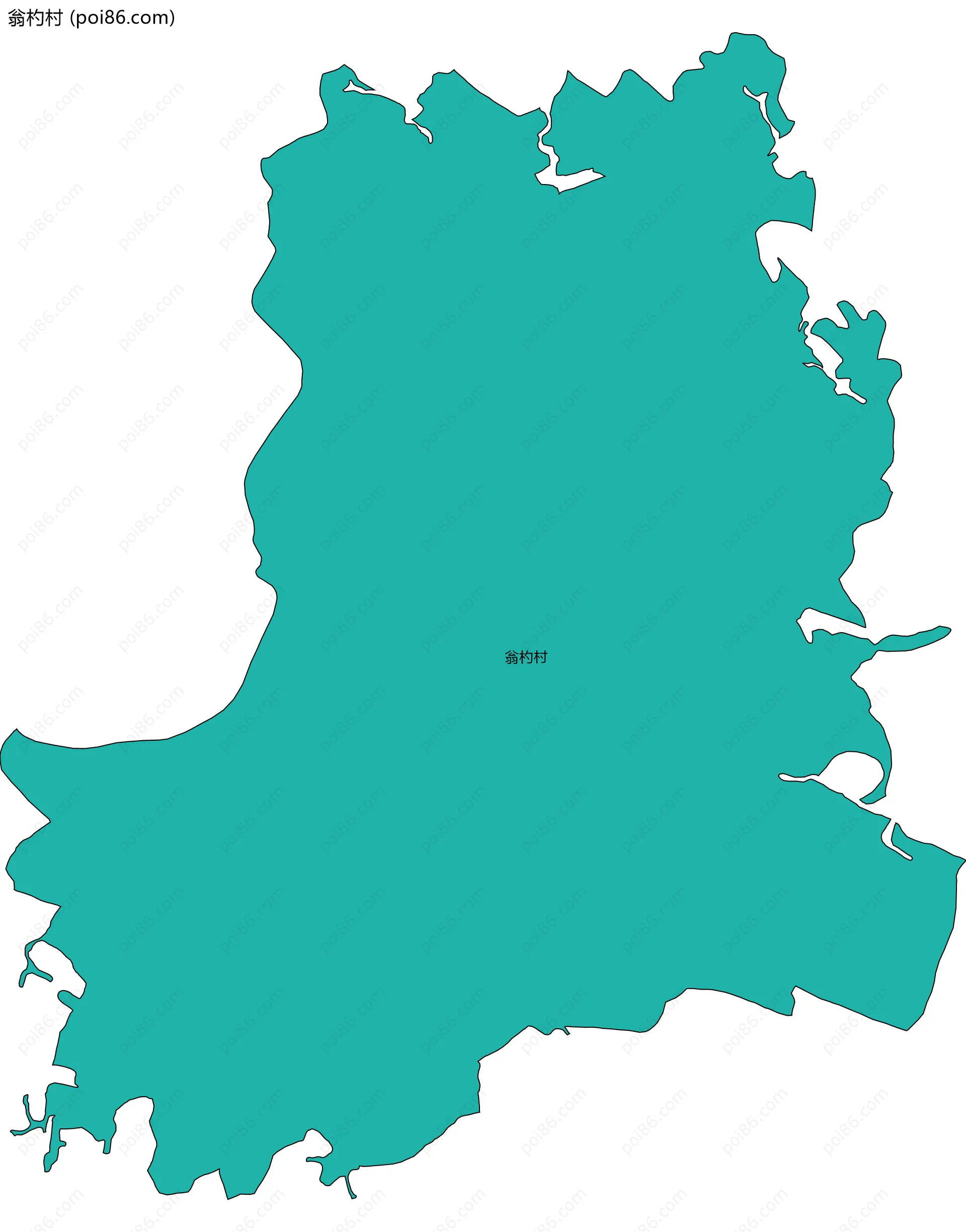 翁杓村边界地图