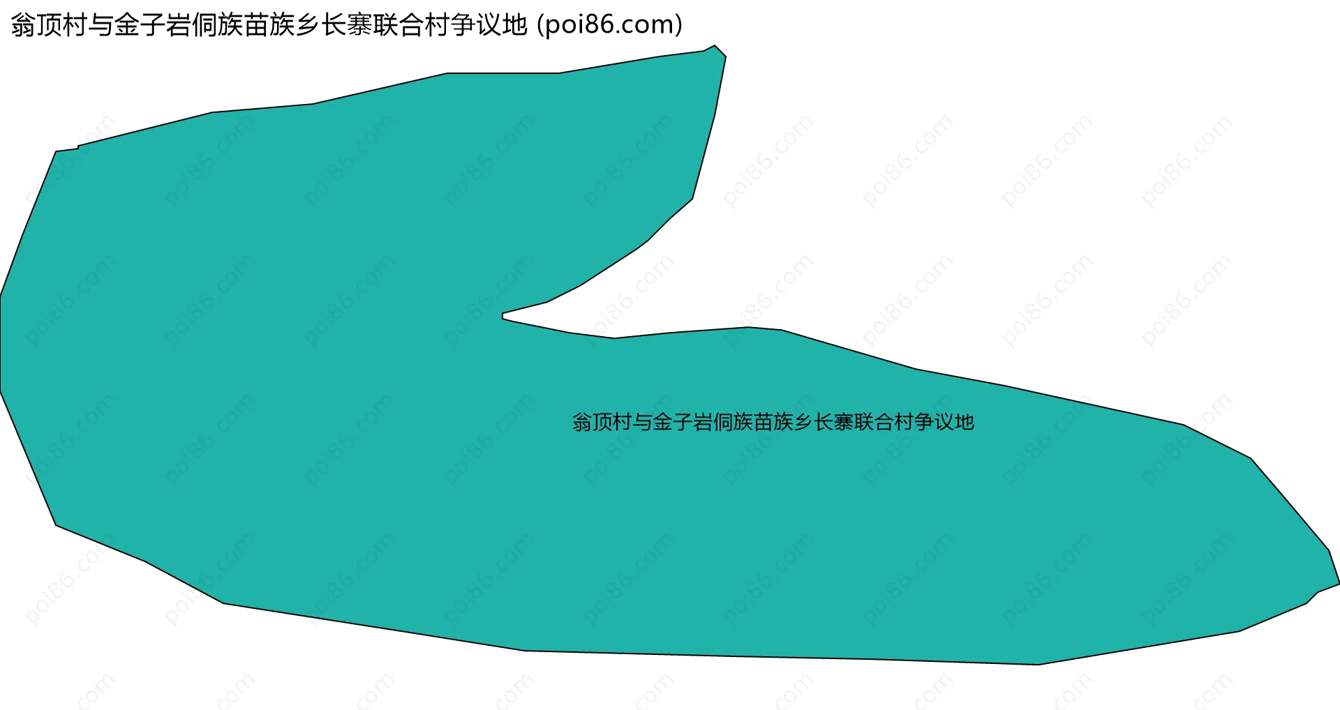 翁顶村与金子岩侗族苗族乡长寨联合村争议地边界地图