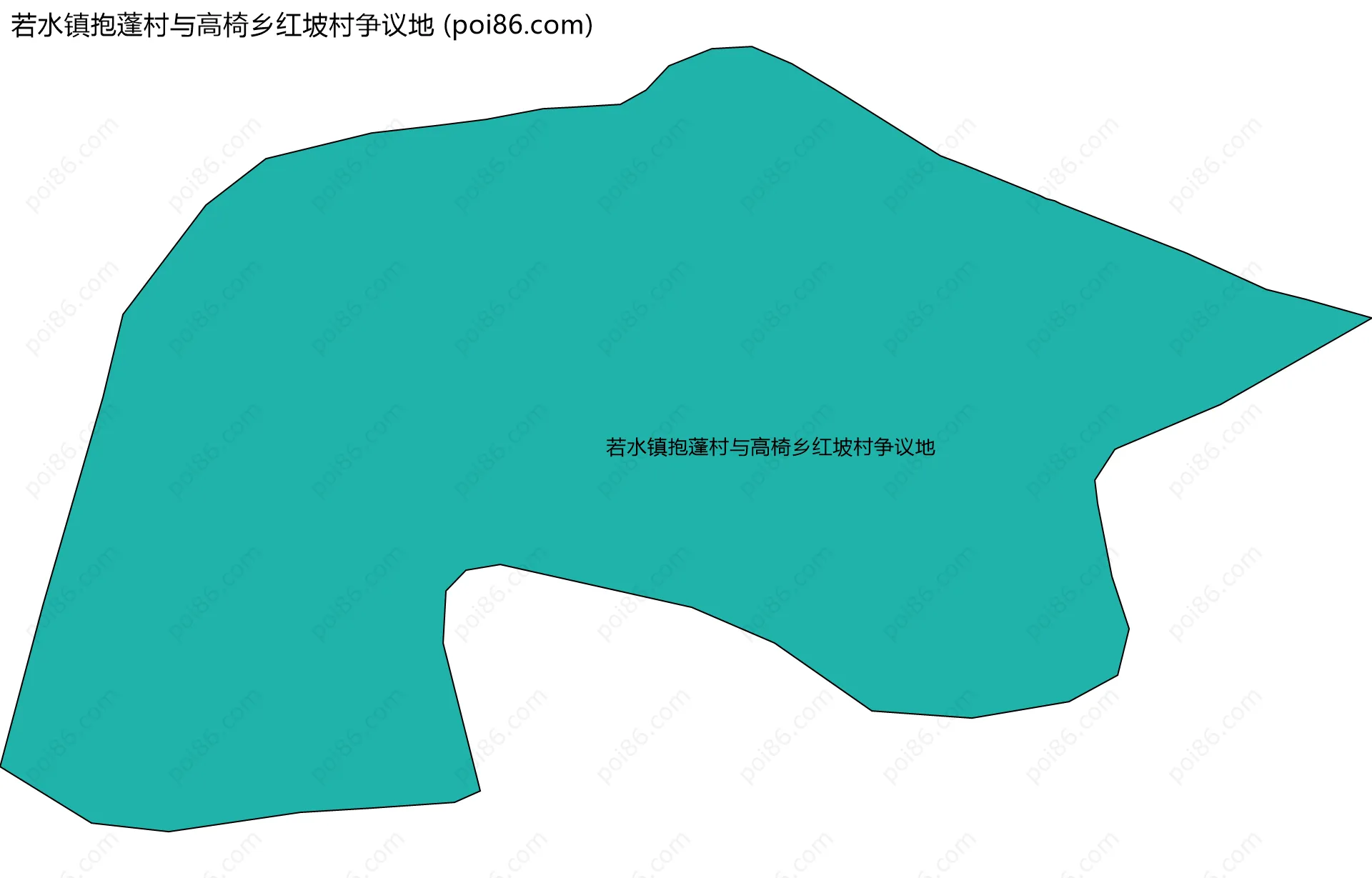 若水镇抱蓬村与高椅乡红坡村争议地边界地图