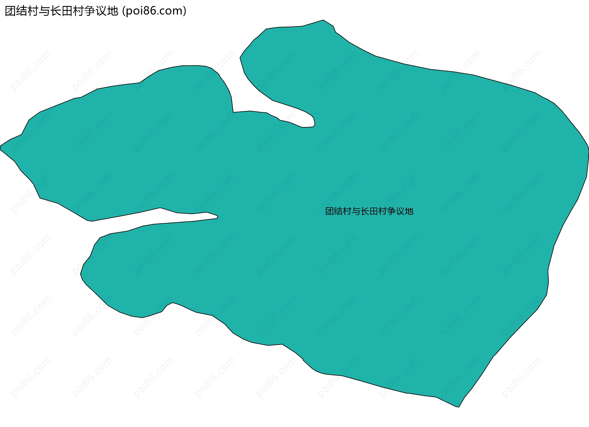 团结村与长田村争议地边界地图