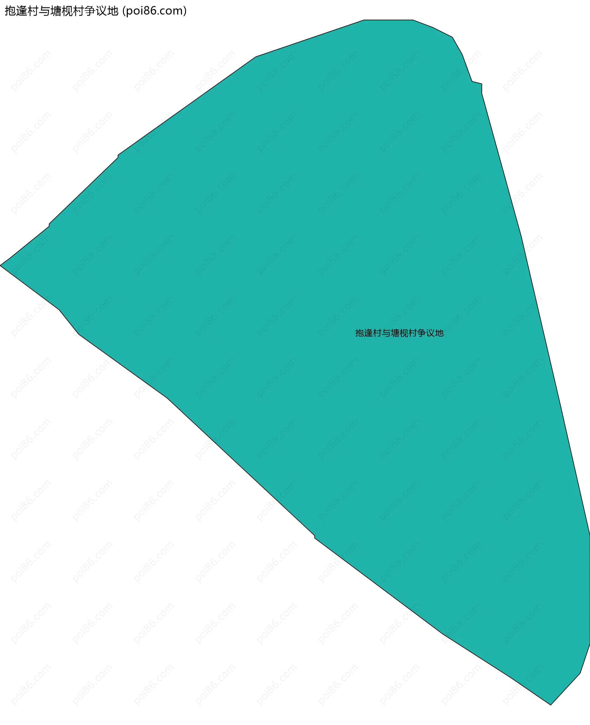 抱逢村与塘枧村争议地边界地图