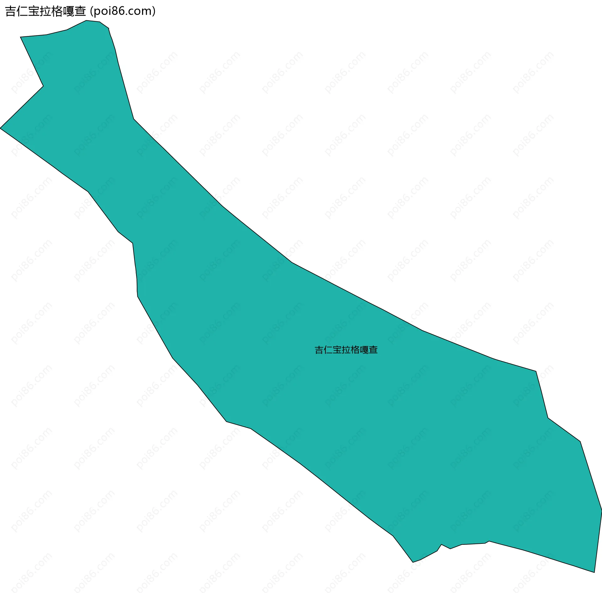 吉仁宝拉格嘎查边界地图