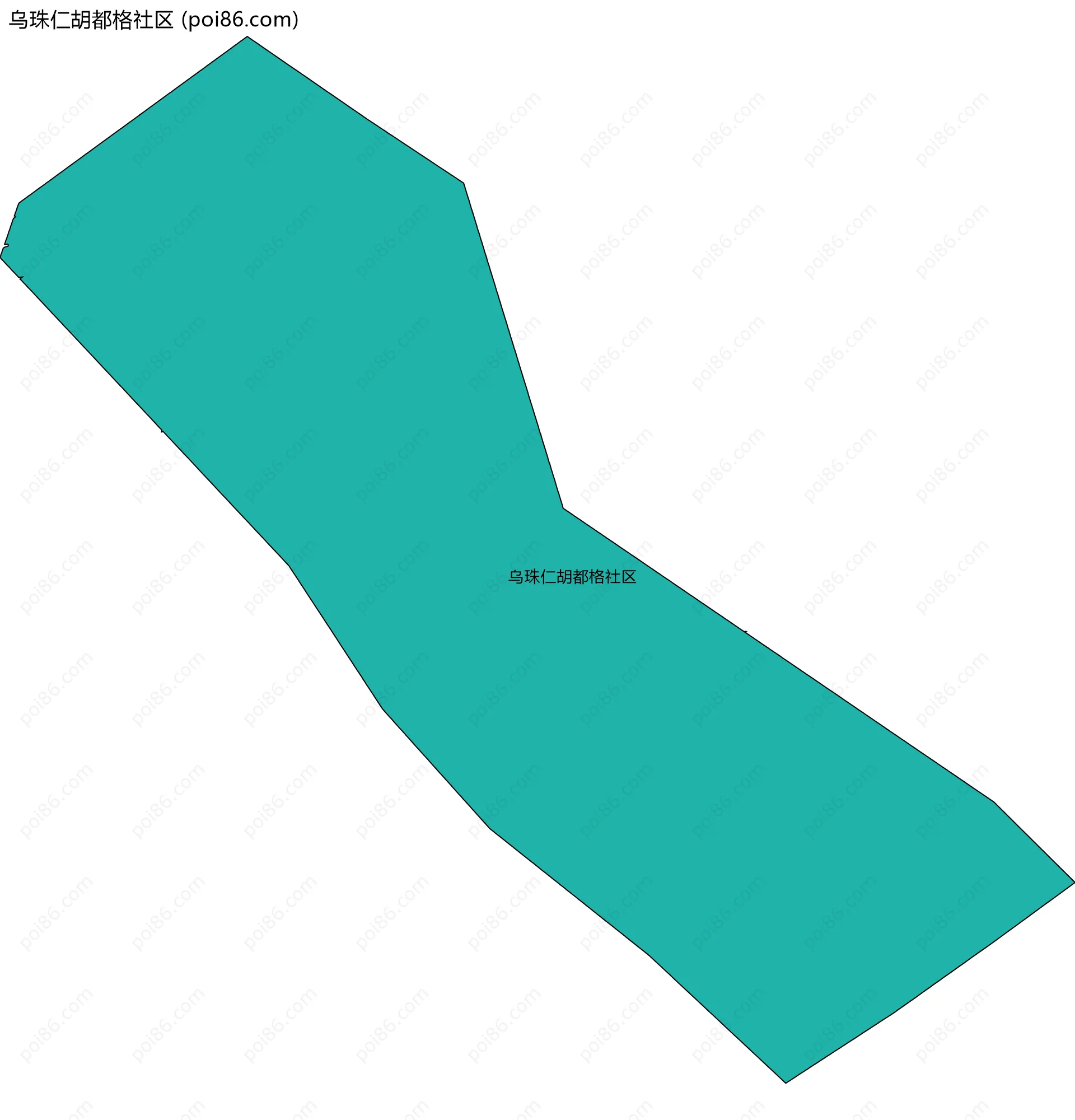 乌珠仁胡都格社区边界地图