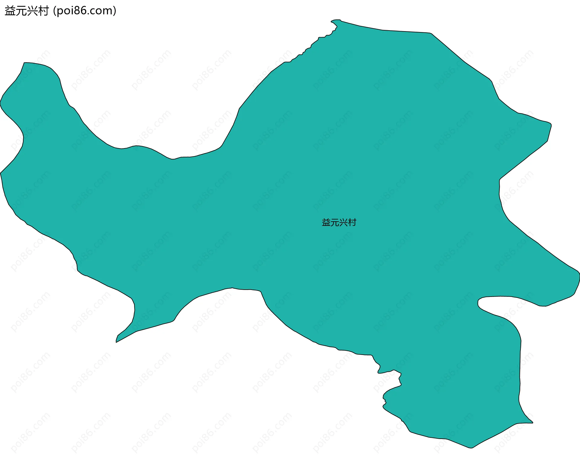 益元兴村边界地图