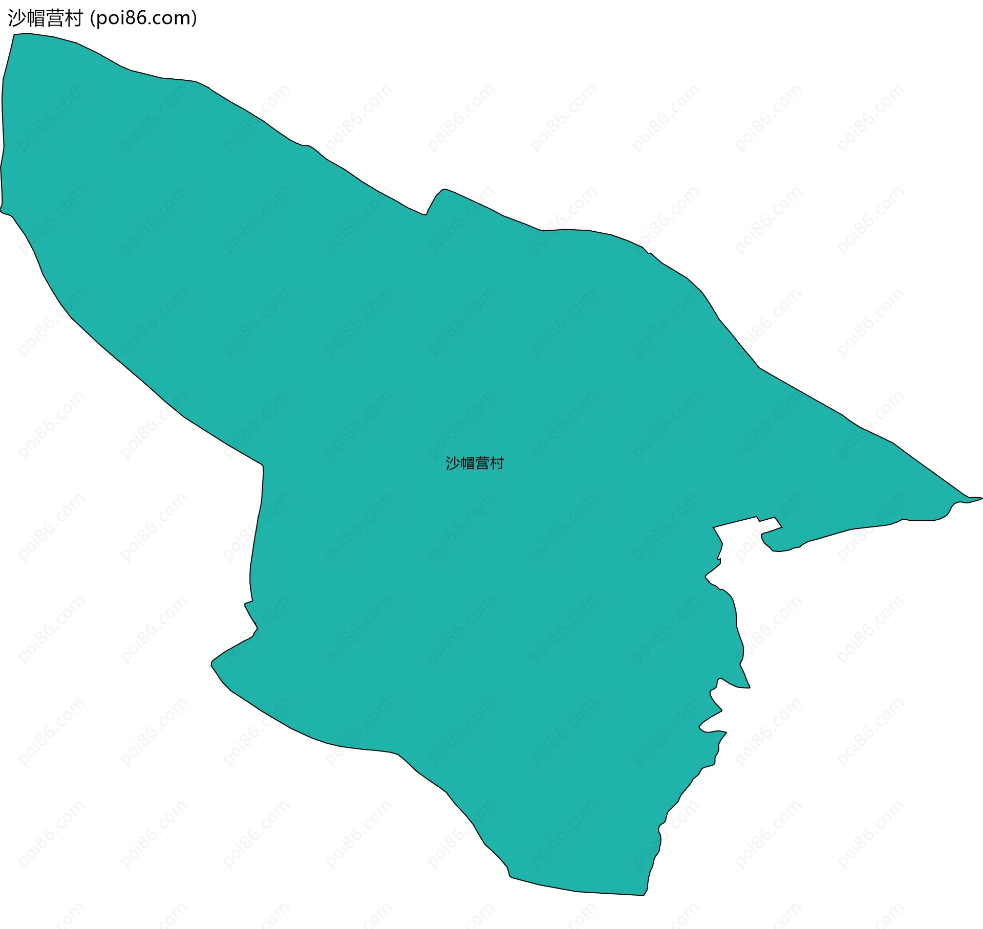 沙帽营村边界地图