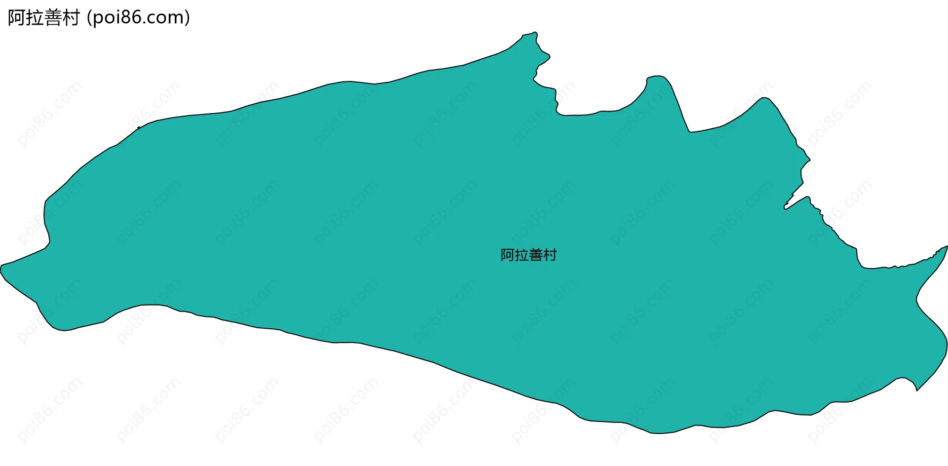 阿拉善村边界地图