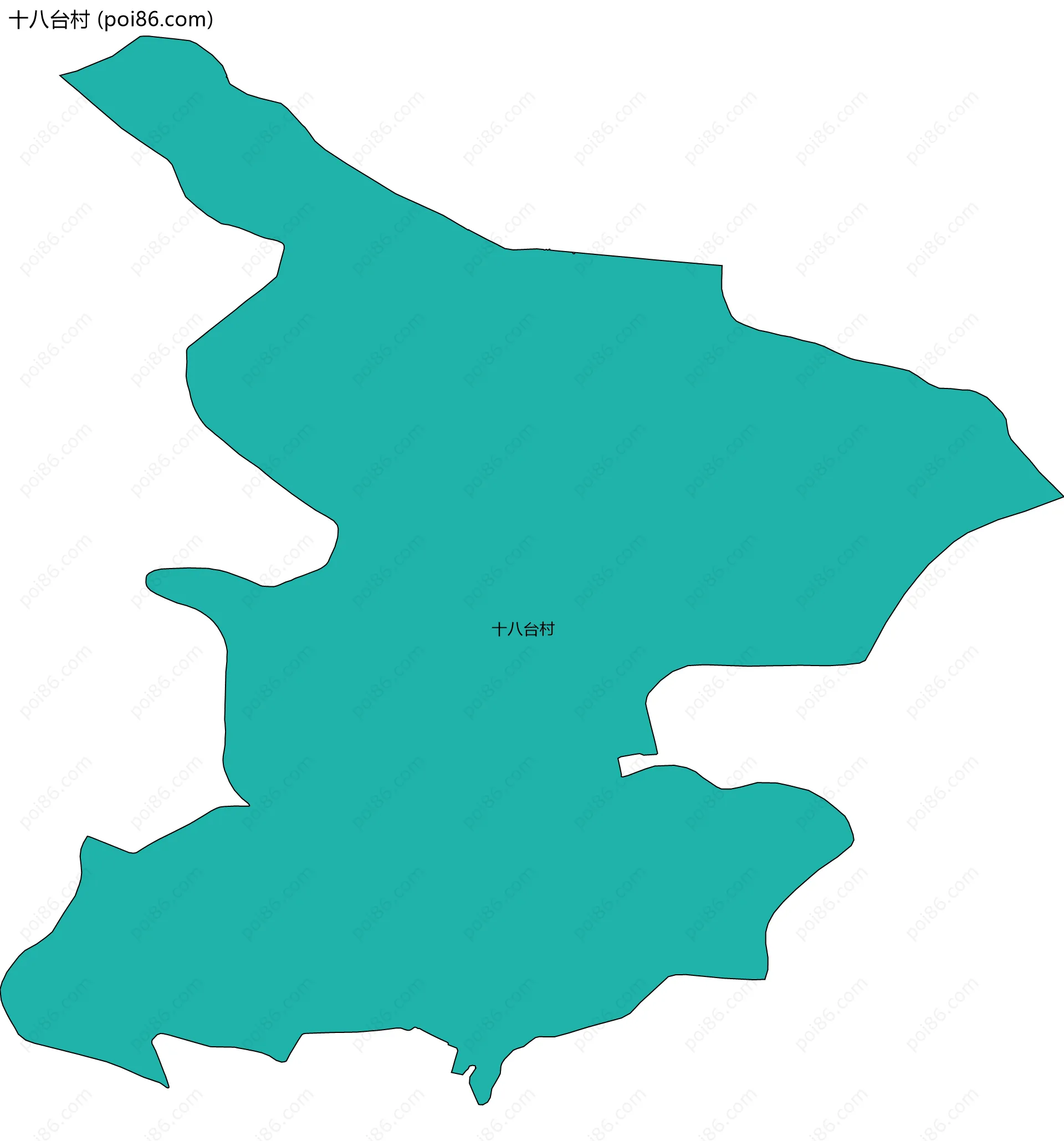 十八台村边界地图