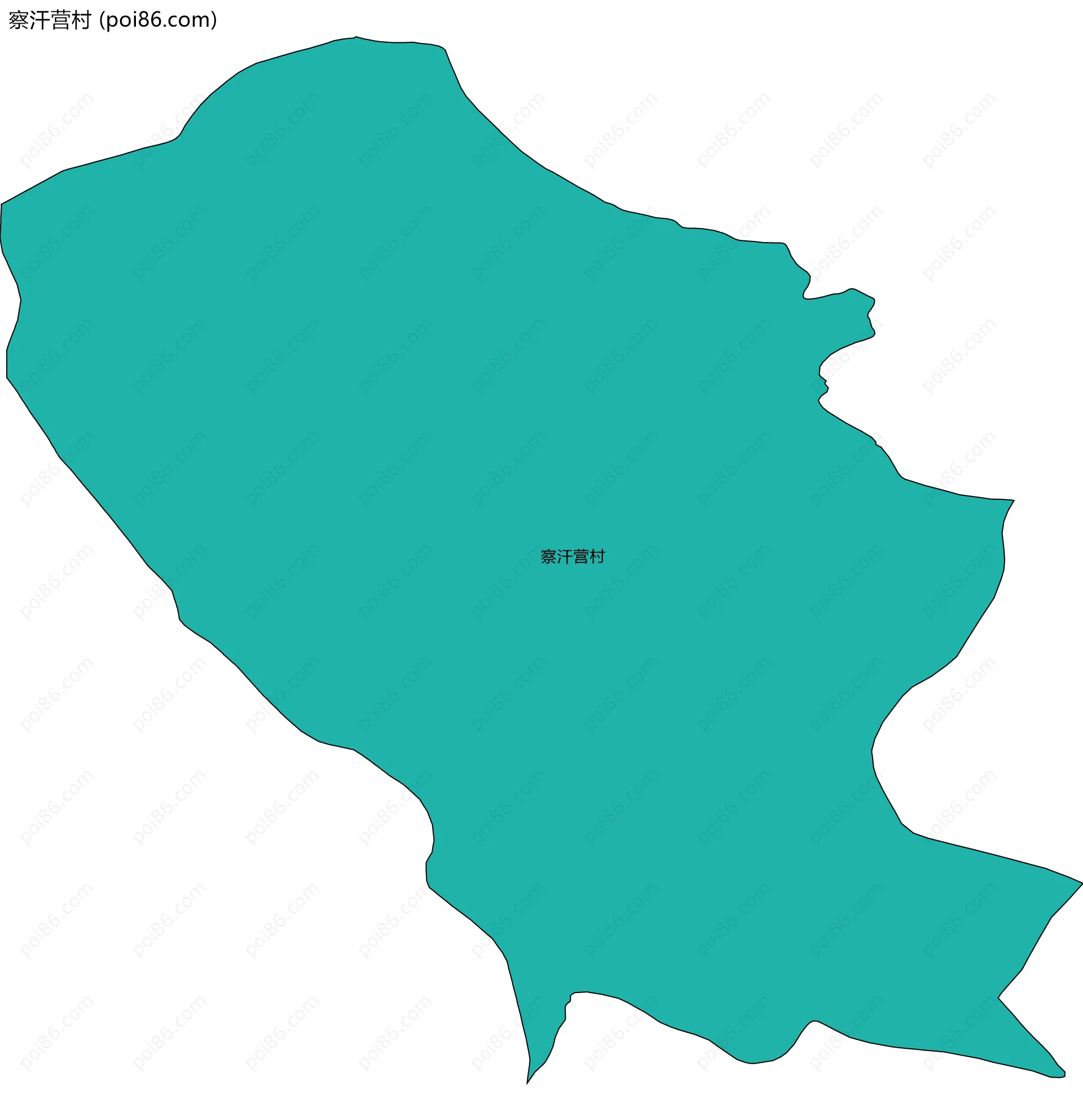 察汗营村边界地图