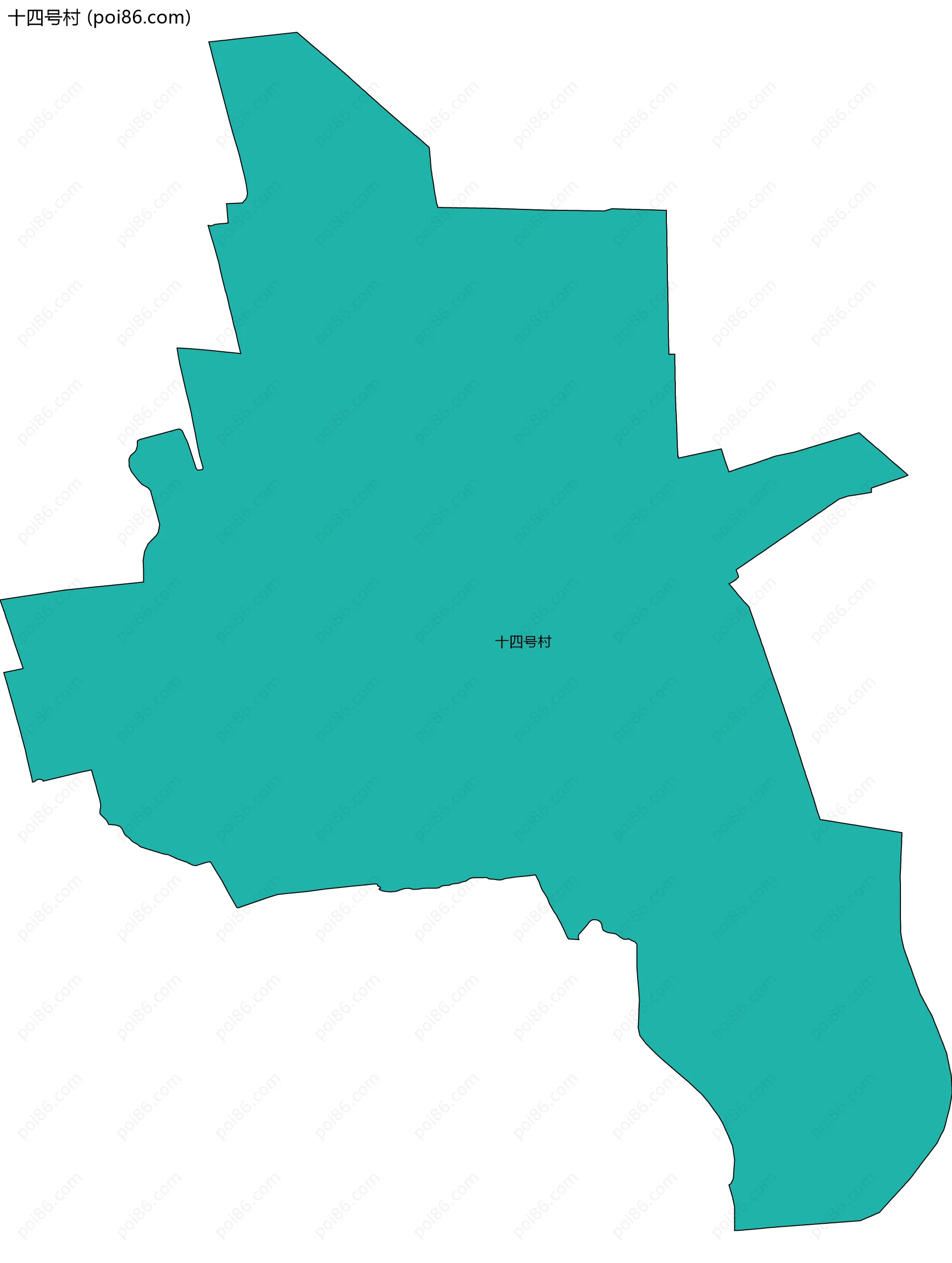 十四号村边界地图