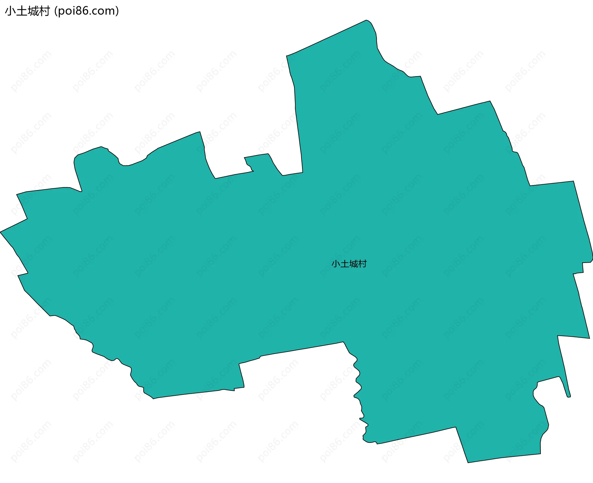 小土城村边界地图