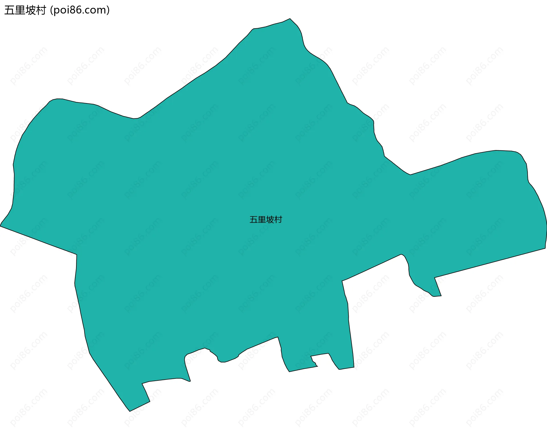 五里坡村边界地图