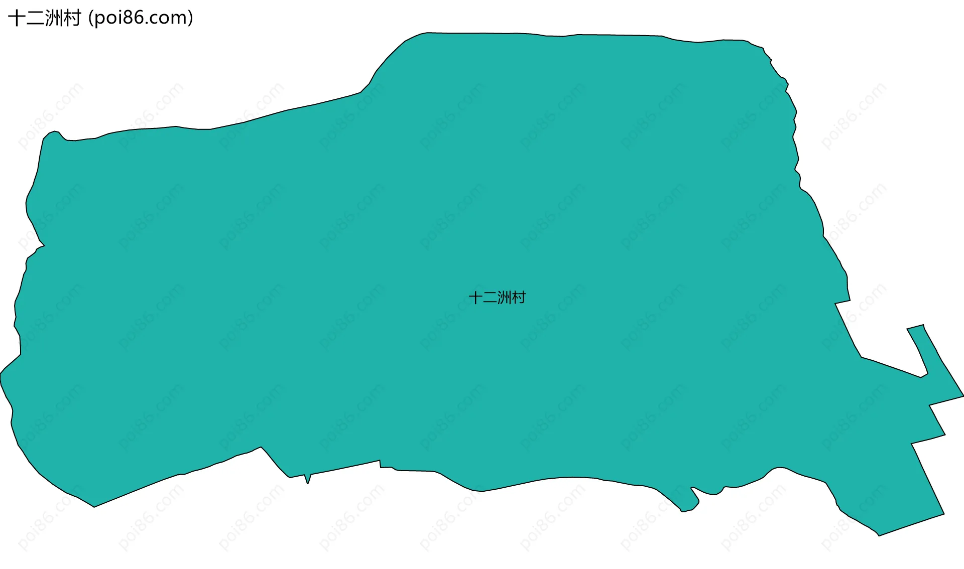 十二洲村边界地图