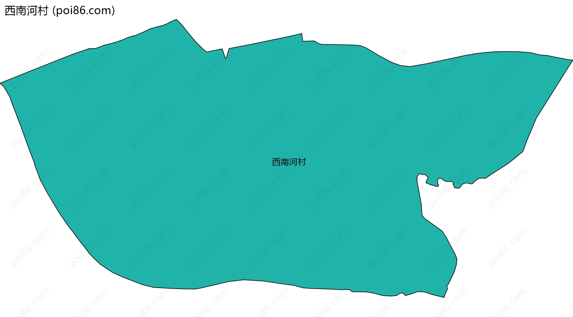 西南河村边界地图