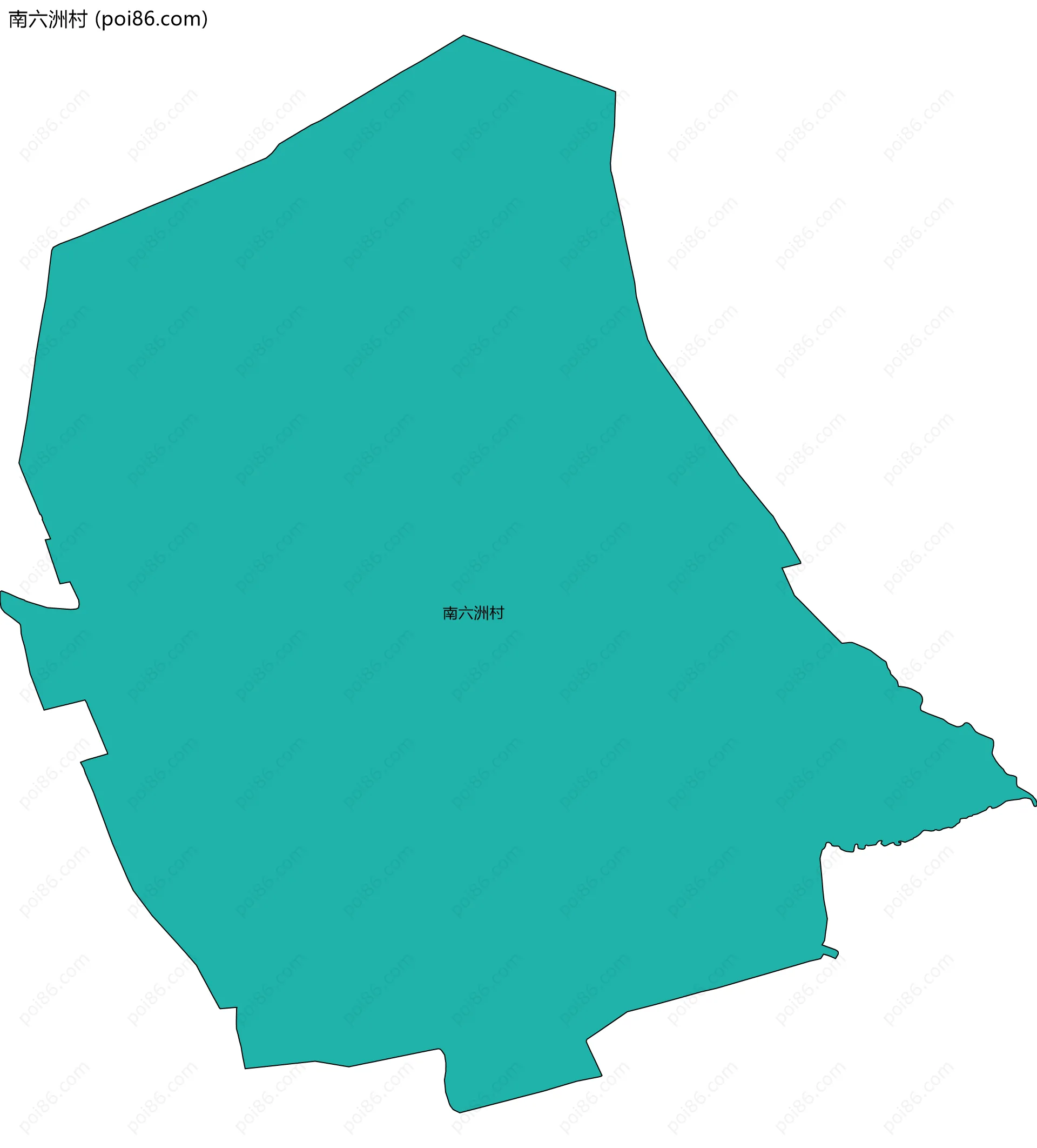 南六洲村边界地图
