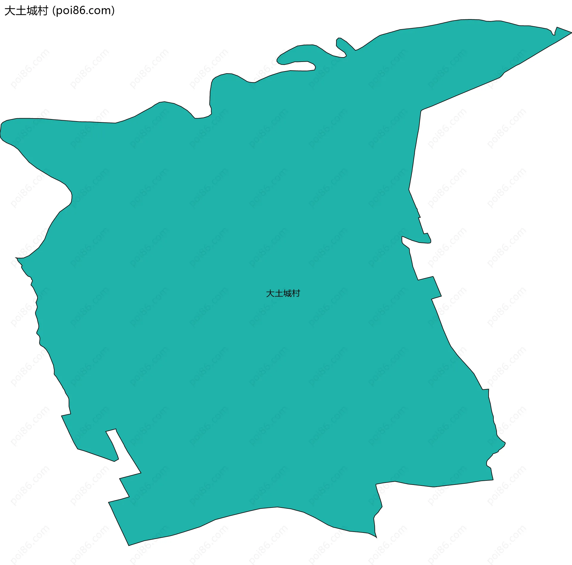 大土城村边界地图