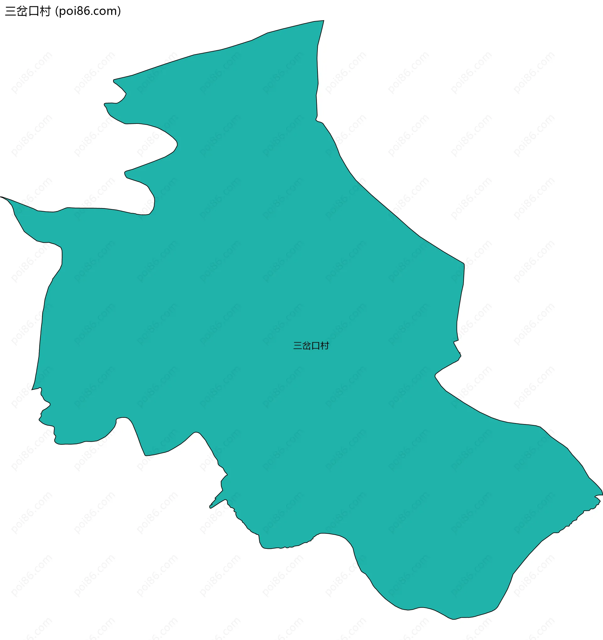 三岔口村边界地图