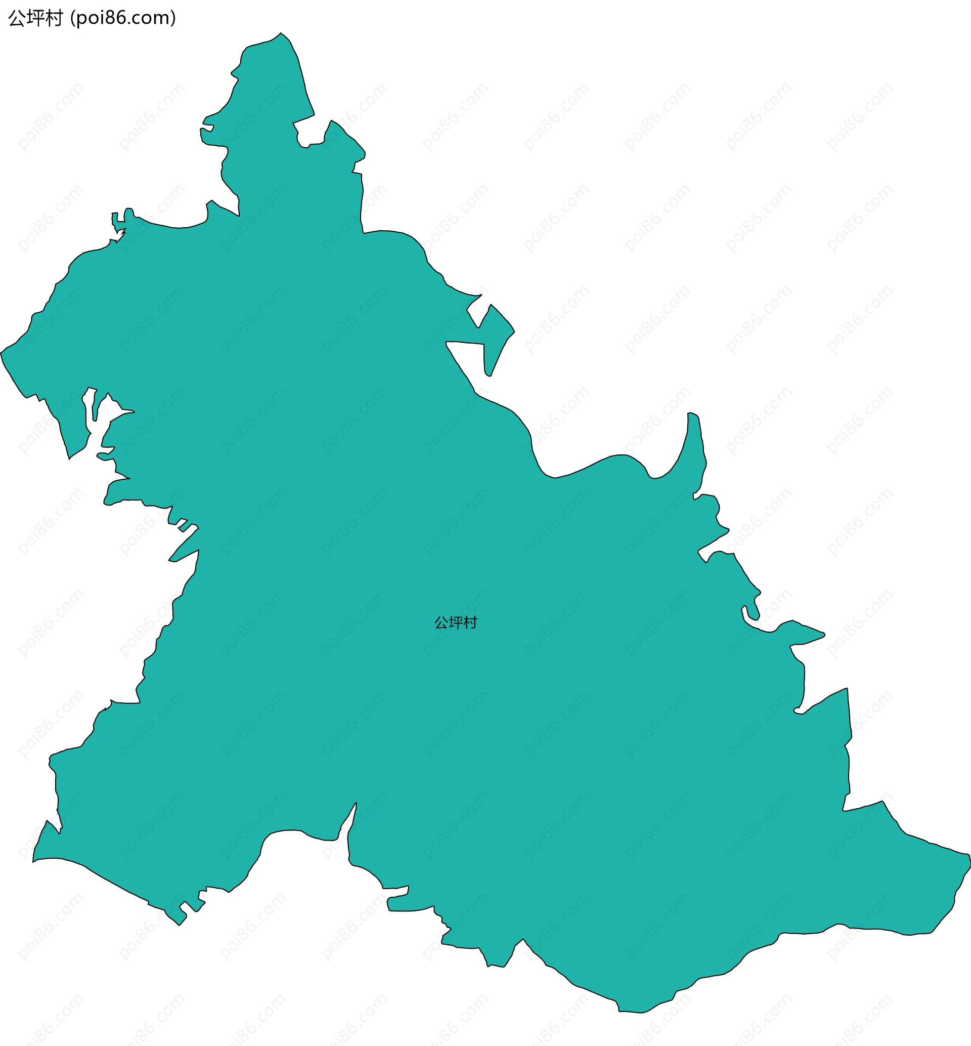 公坪村边界地图