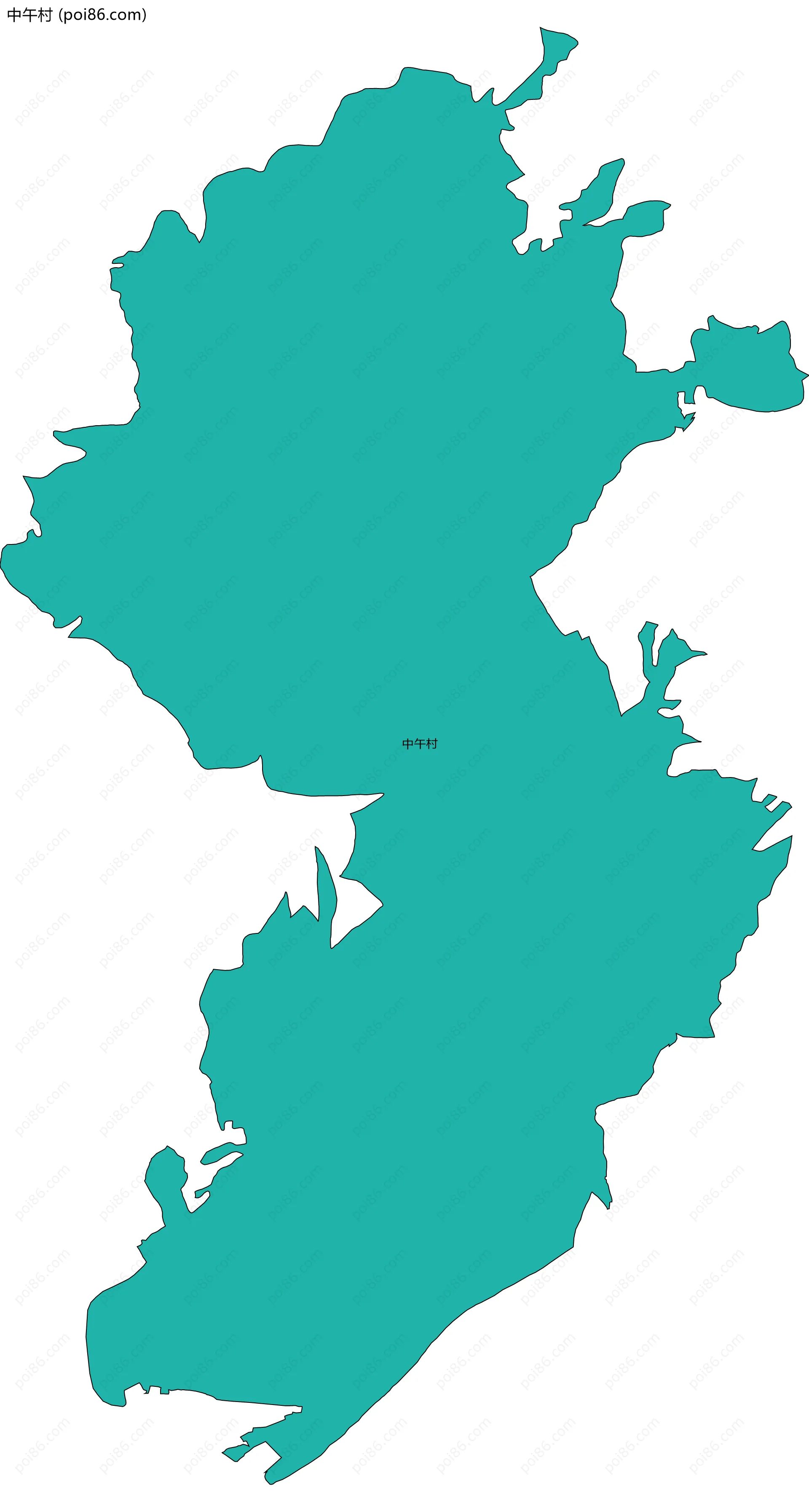 中午村边界地图